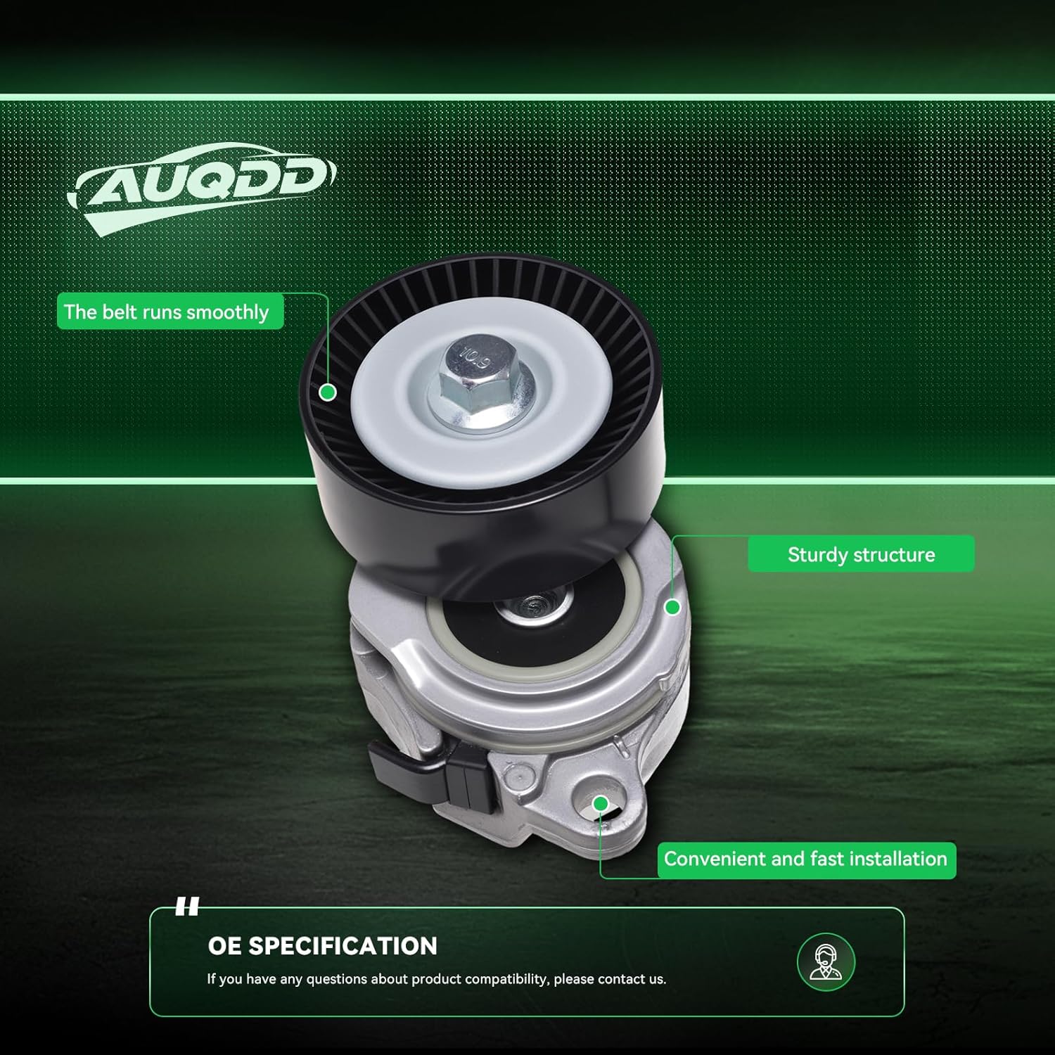 AUQDD 17540-54L00 Belt Tensioner and Pulley Assembly (For 2.0L/2.4L) Fit For 2005-2015 Suzuki Grand Vitara /2010-2013 Kizashi /2006-2013 SX4 (17540-78K00 17540-54L00-RX0)
