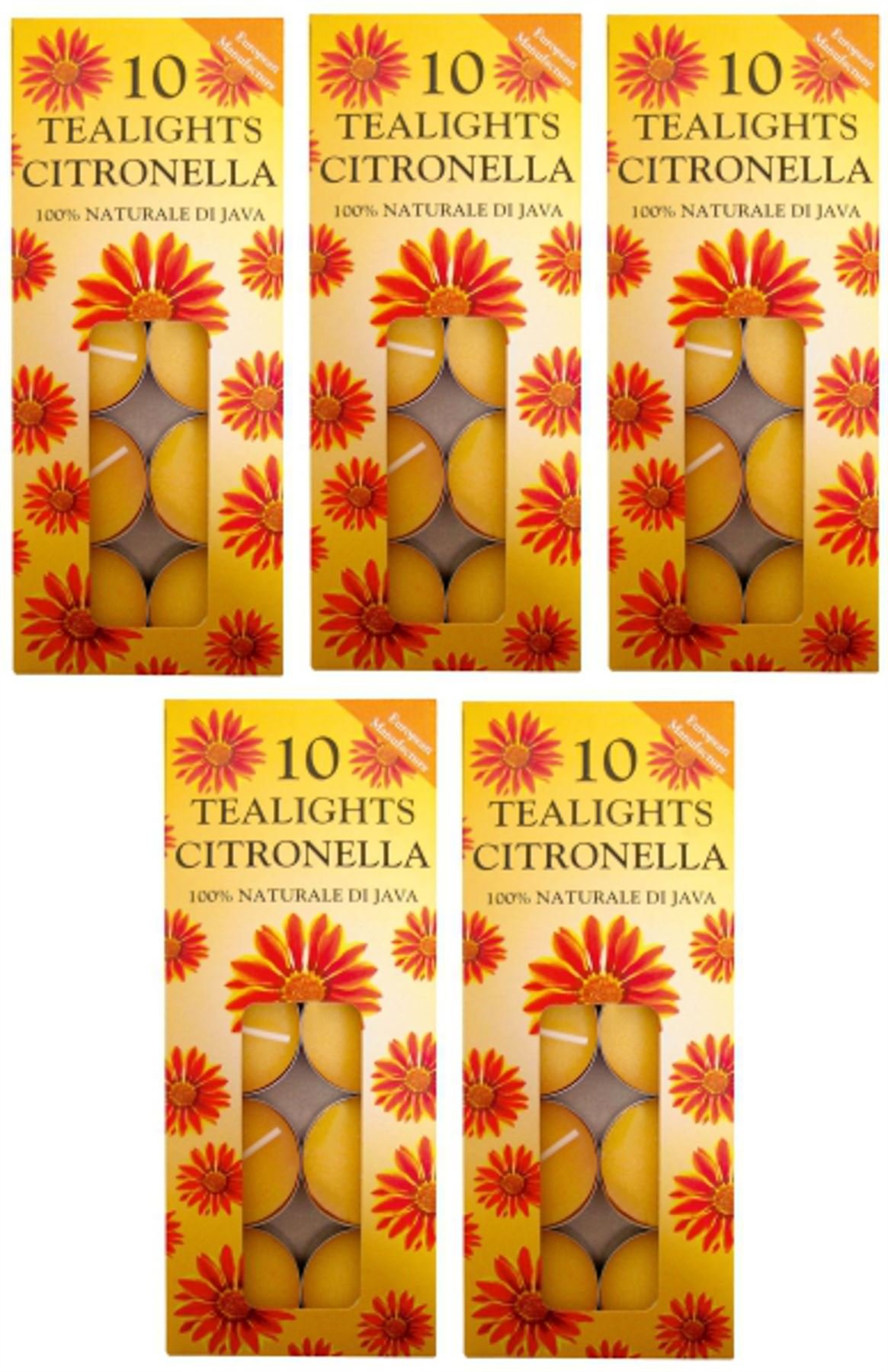 50 x Prices Citronella Tealight Candles Mosquito Fly Insect Repeller