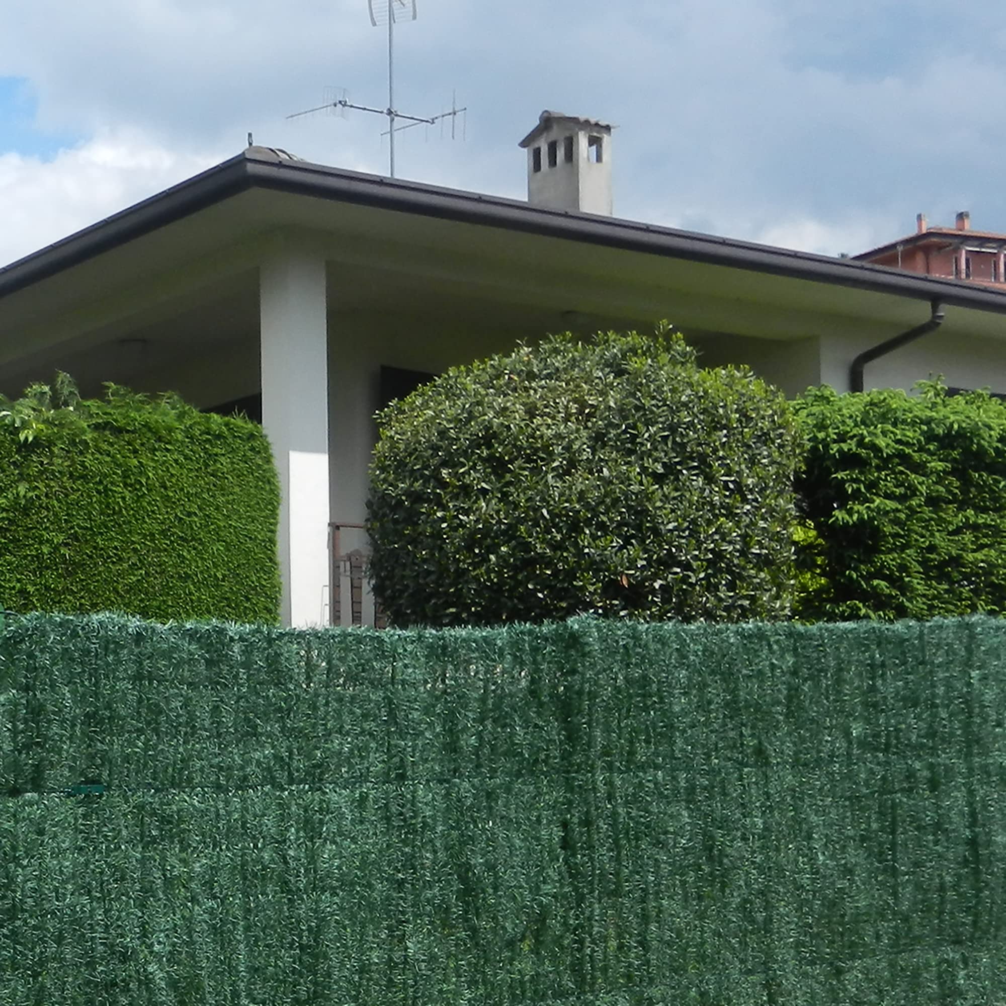 TENAX Divy Extra 1,00x3 m Verde, Siepe Sintetica con Foglie ad Ago Largo, Schermatura Frangivista Giardini e Balconi