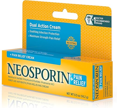 Miniatura 10 de Neosporin + Pain Relief Dual Action Cream, 0.5 onzas