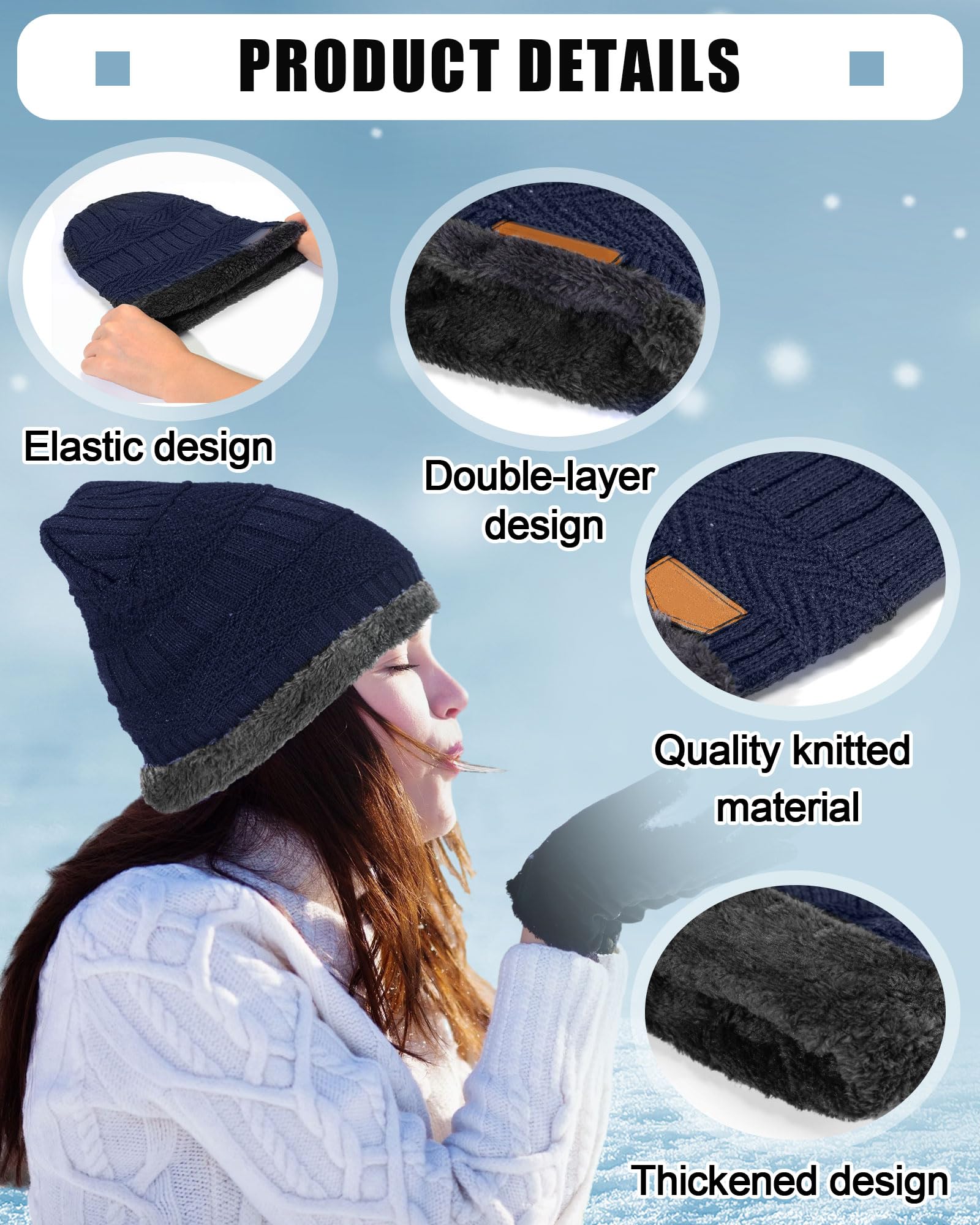 Geyoga 72 pezzi inverno maglia Beanie cappelli Bulk per senzatetto foderato in pile Beanie caldo berretto invernale lavorato a maglia