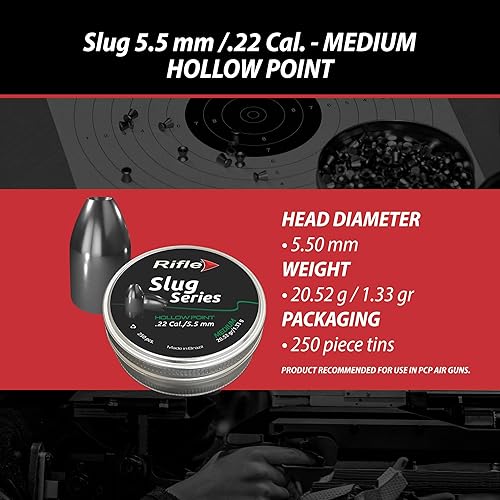 Miniatura 2 de Pellets de pistola de aire para rifle  Calibres .177, .22, .25, .30, .35  Redondeado, abovedado, punta hueca, cabezas de babosa  Varios pesos para