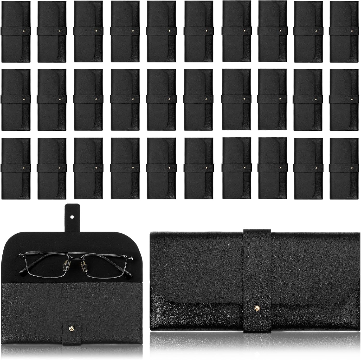 30 Pack Leather Eyeglass Case Soft...