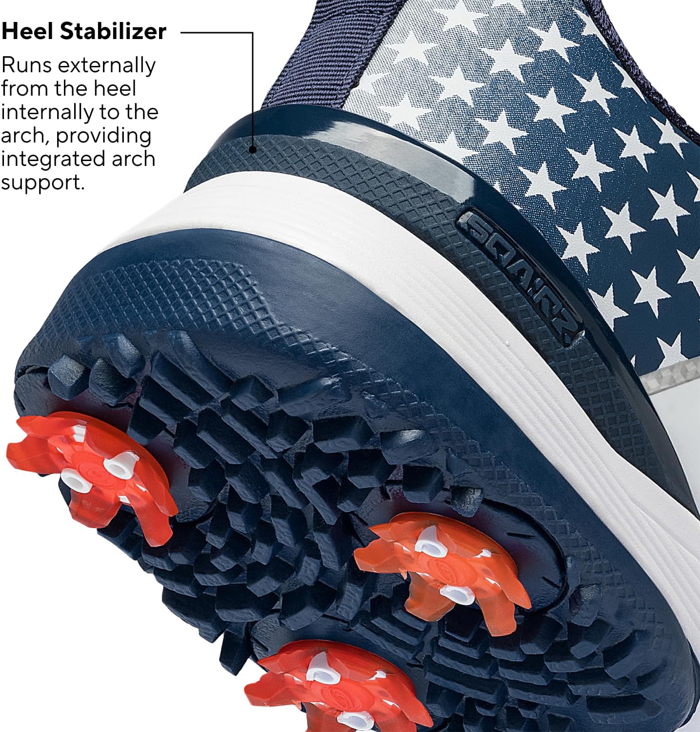 SQAIRZ Speed Wave, Men's Athletic Golf Shoes, Designed for Balance, Stability, & Comfort, Cushioned Foam Insole, Replaceable Spikes, Waterproof - Image 4