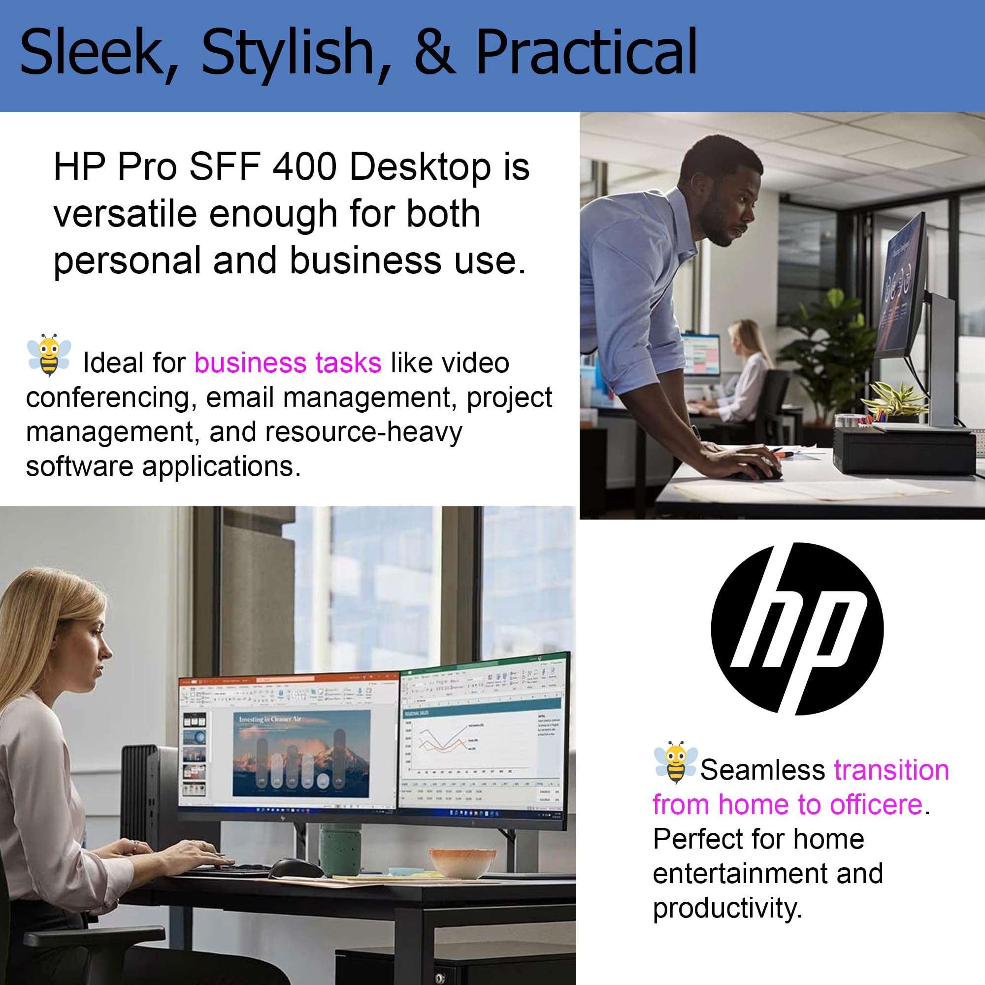 HP Elite SFF G9 Desktop PC | 4K Support| Intel Core i5-12500 Processor (Beat i7-11700)| 32GB RAM & 1TB PCIe SSD|HDMI, USB-C, Wi-Fi 6, Bluetooth 5, RJ-45| Keyboard & Mouse Included| Windows 11 Pro