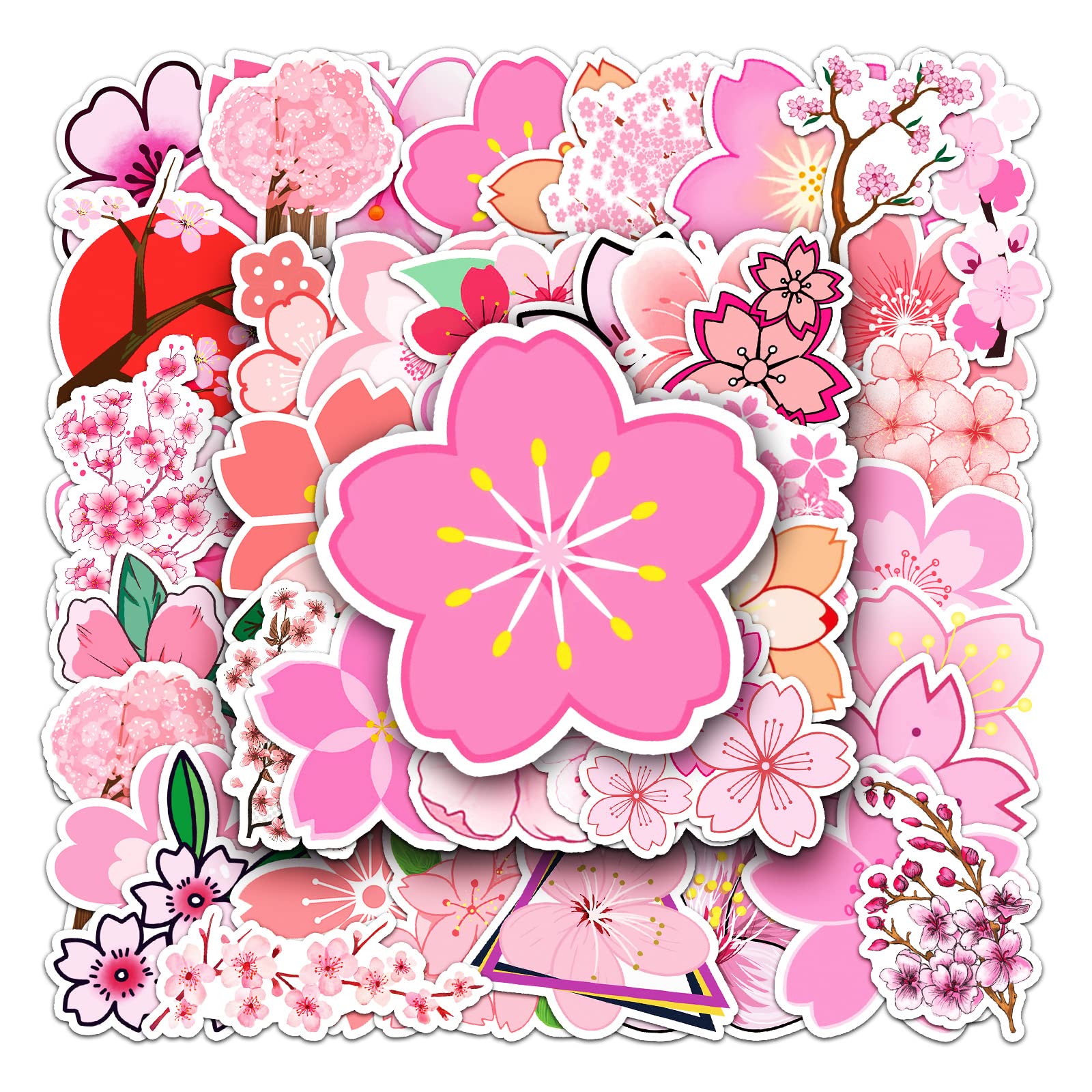 Amazon.co.jp: 桜 サクラ 花見 植物 春の花 シール ステッカー (50枚Y 