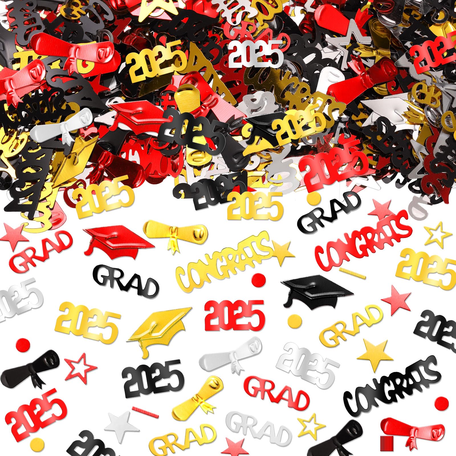 Sumind 3000 Pieces 2026 Graduation Confetti Class of 2026 Graduation Party Decorations Grad Diploma Confetti Decorations for Grad Anniversary Party(