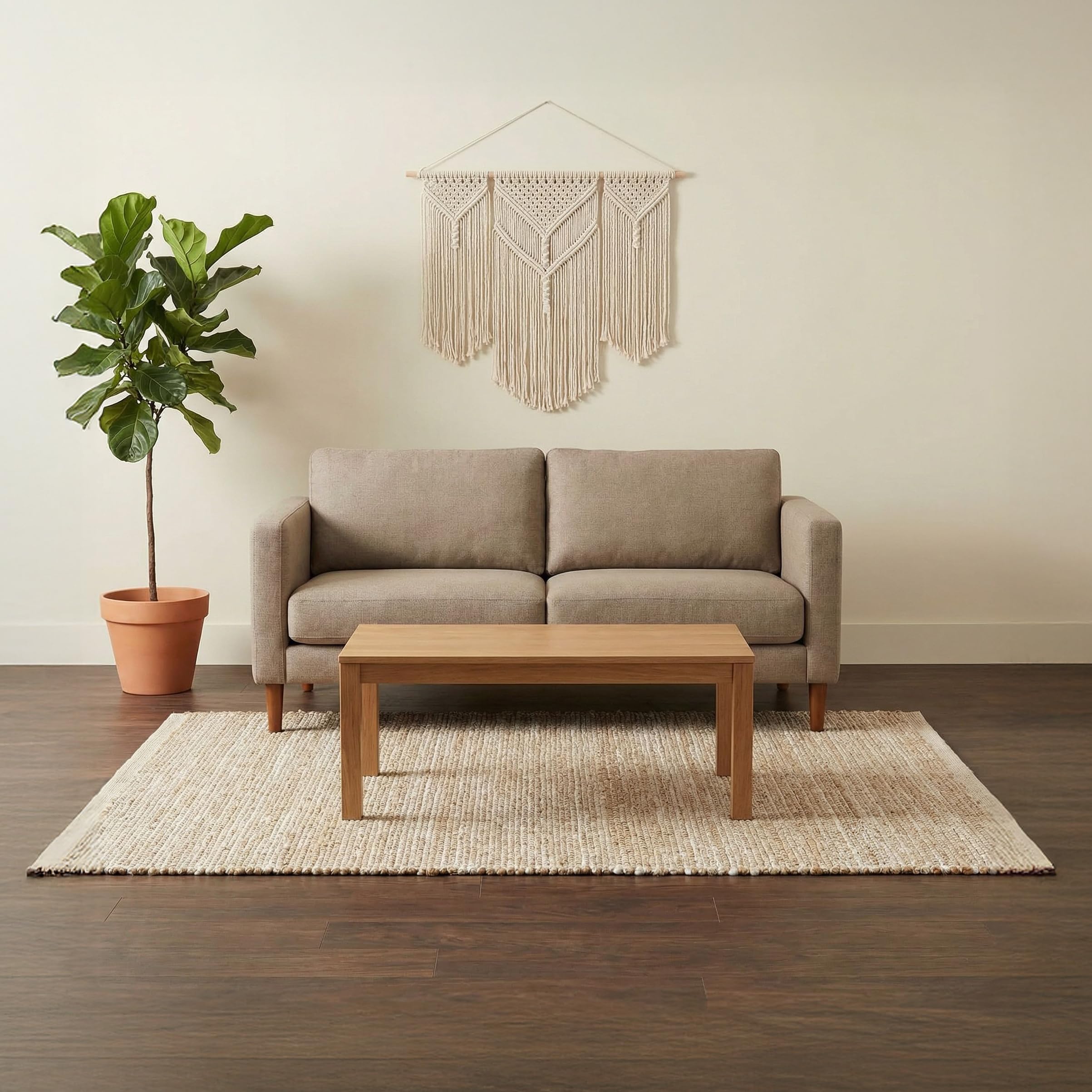 REDEARTH Jute Cotton Area Rug