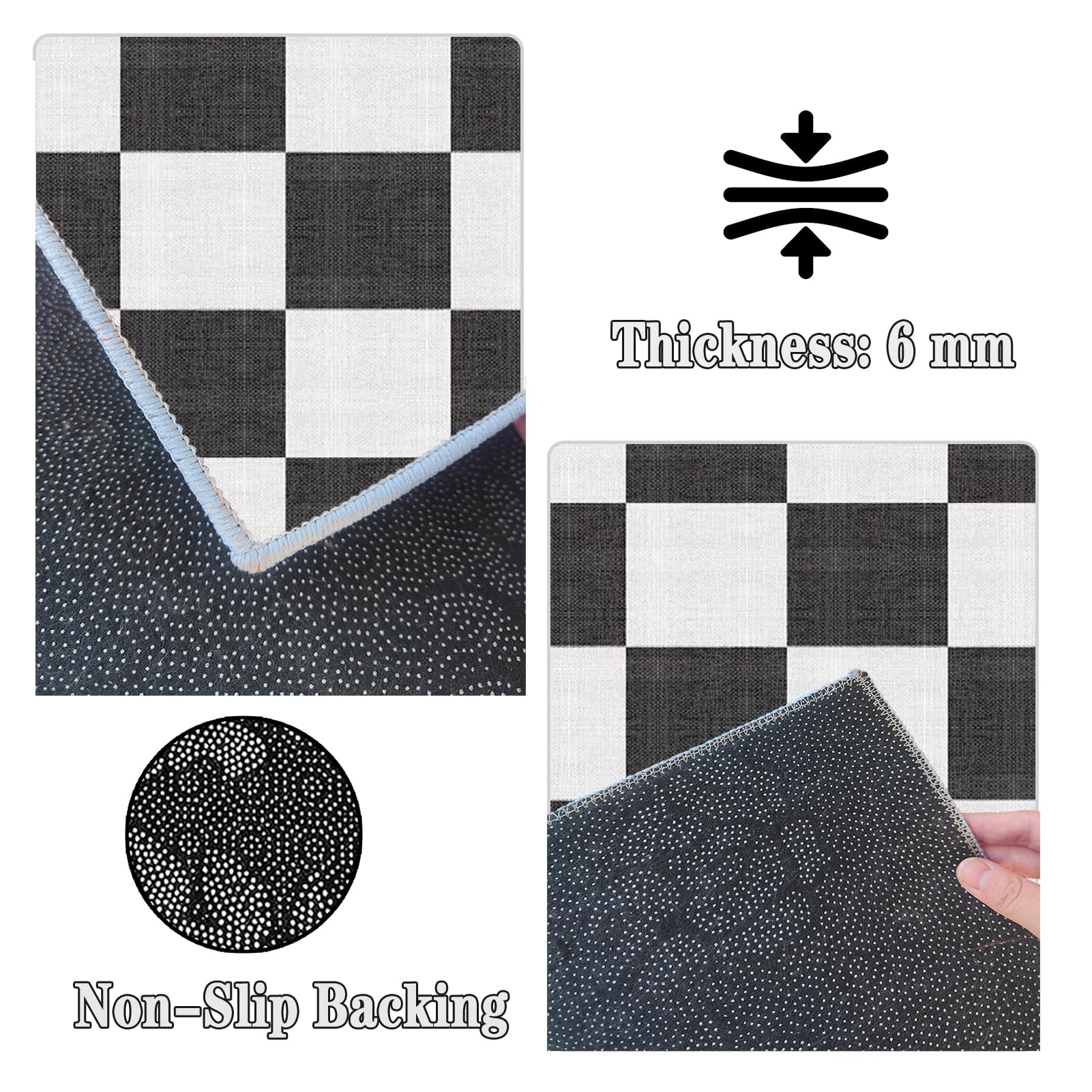Tapis de Couloir Long, Tapis pour Cuisine Devant évier 90 x 150 cm