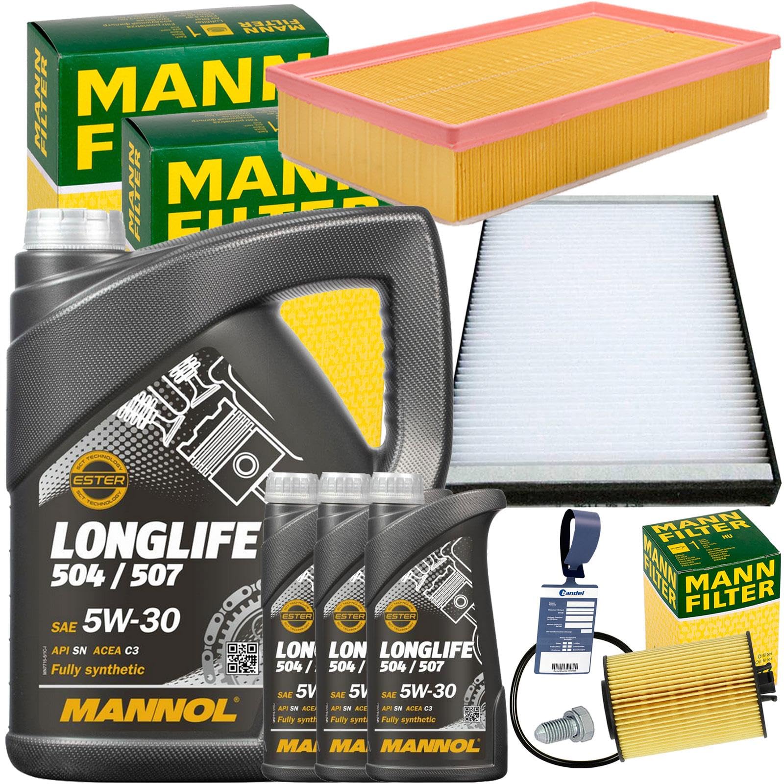 Mann Filterset+Mannol 5W30 2.0 Tdi | HU7020Z+CU2842+C32191/1+220125S+Mn+Mn Longlife 5W3 passend für T6 Bus Transporter