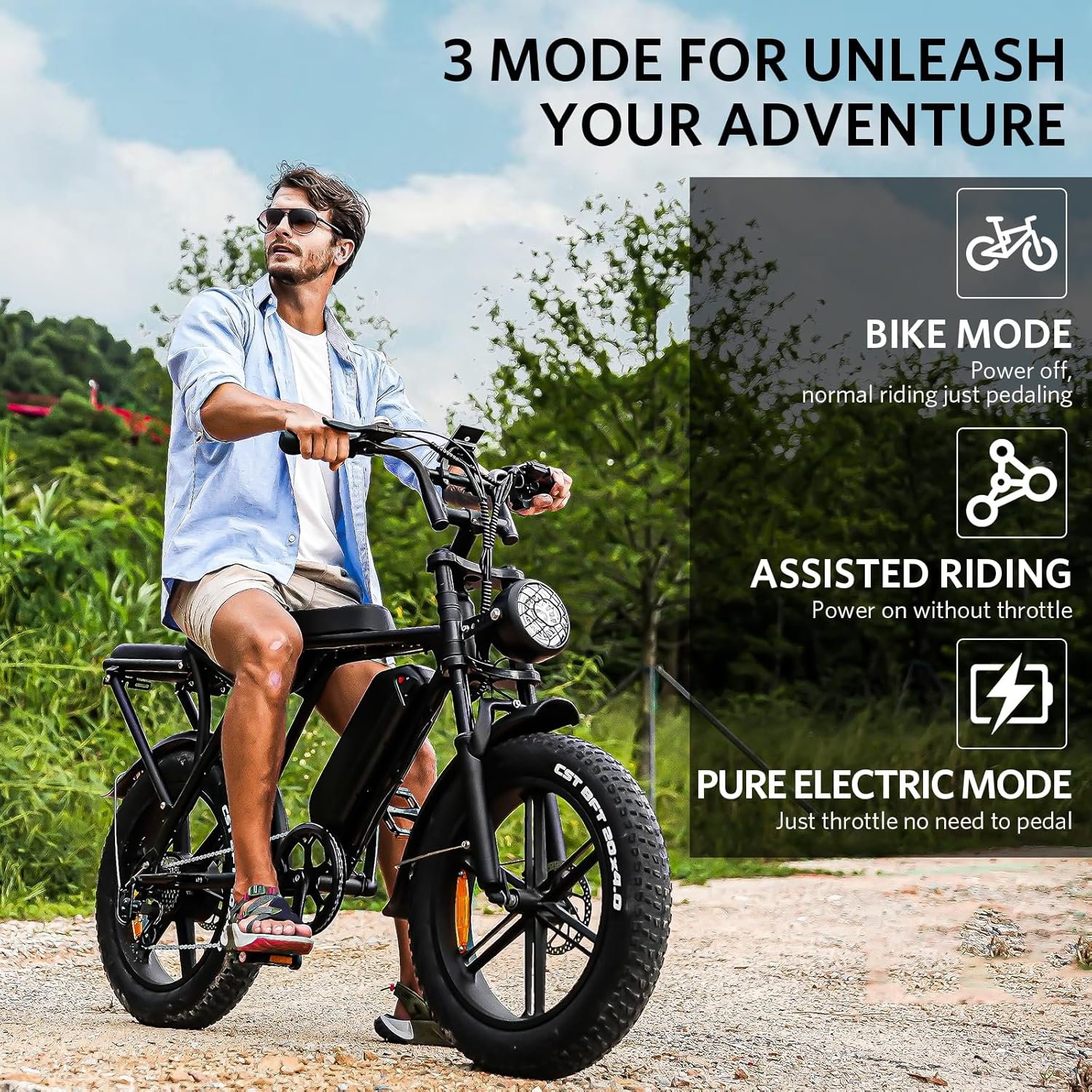 V8 Electric Bike Adults, Fat Tire E Bike with 750W Brushless Motor 48V 15Ah Removable Larger Battery, 20 x 4.0 Electric Mountain Bike, 31MPH Max Speed, Shi-mano 7 Speed Adult Electric Bicycles V8 Electric Bike Adults, Fat Tire E Bike with 750W Brushless Motor 48V 15Ah Removable Larger Battery, 20 x 4.0 Electric Mountain Bike, 31MPH Max Speed, Shi-mano 7 Speed Adult Electric Bicycles