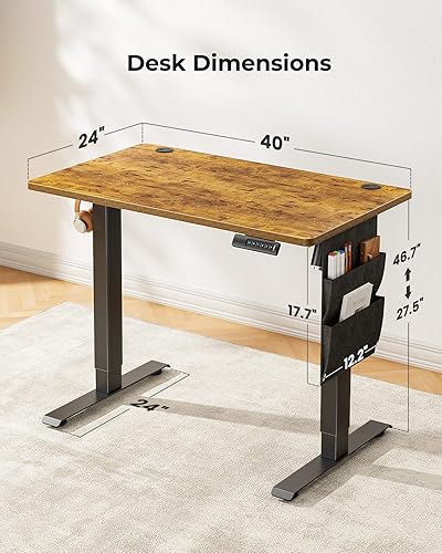 Vista 56 de Marsail Escritorio de pie, escritorio de altura ajustable para oficina en casa, escritorio de pie, escritorio de 63 x 24 pulgadas, escritorio