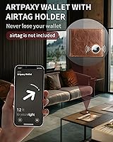 Vista 4 de Cartera con soporte AirTag, Marrón, Casual