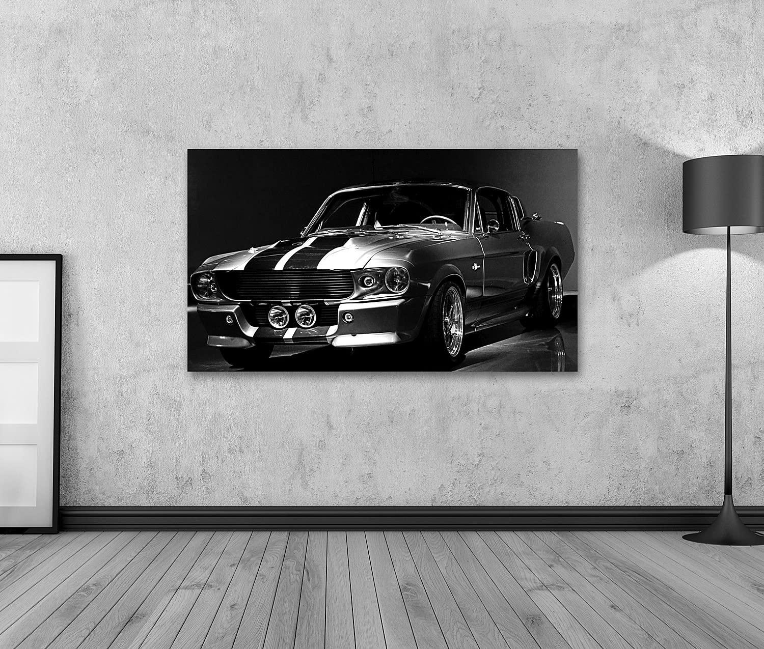 islandburner Tableau sur toile 1967 Ford Mustang Shelby Gt 500. Tableau imprimé pour salon bureau
