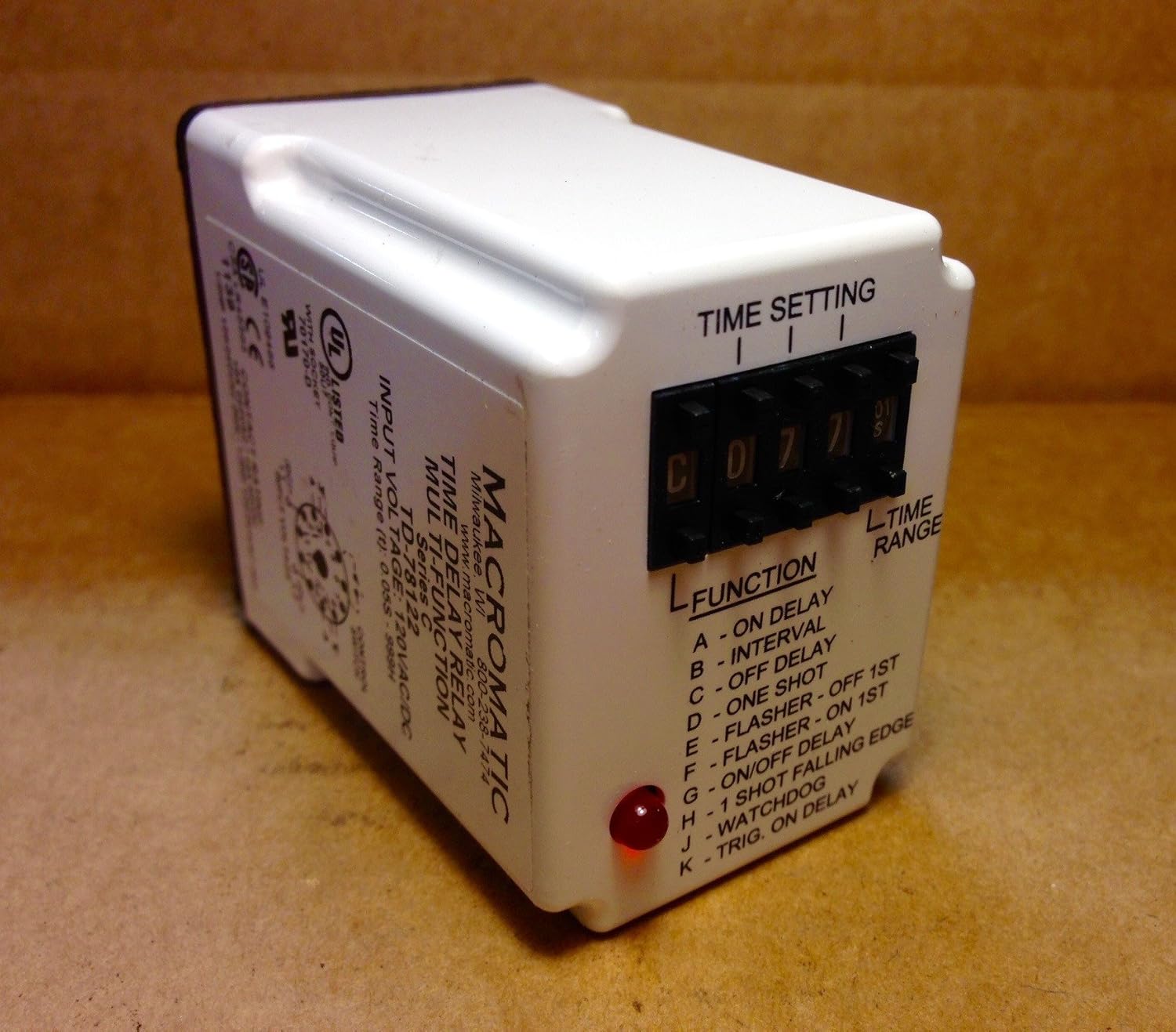 Macromatic Time Delay Relay Model TD78122 Industrial
