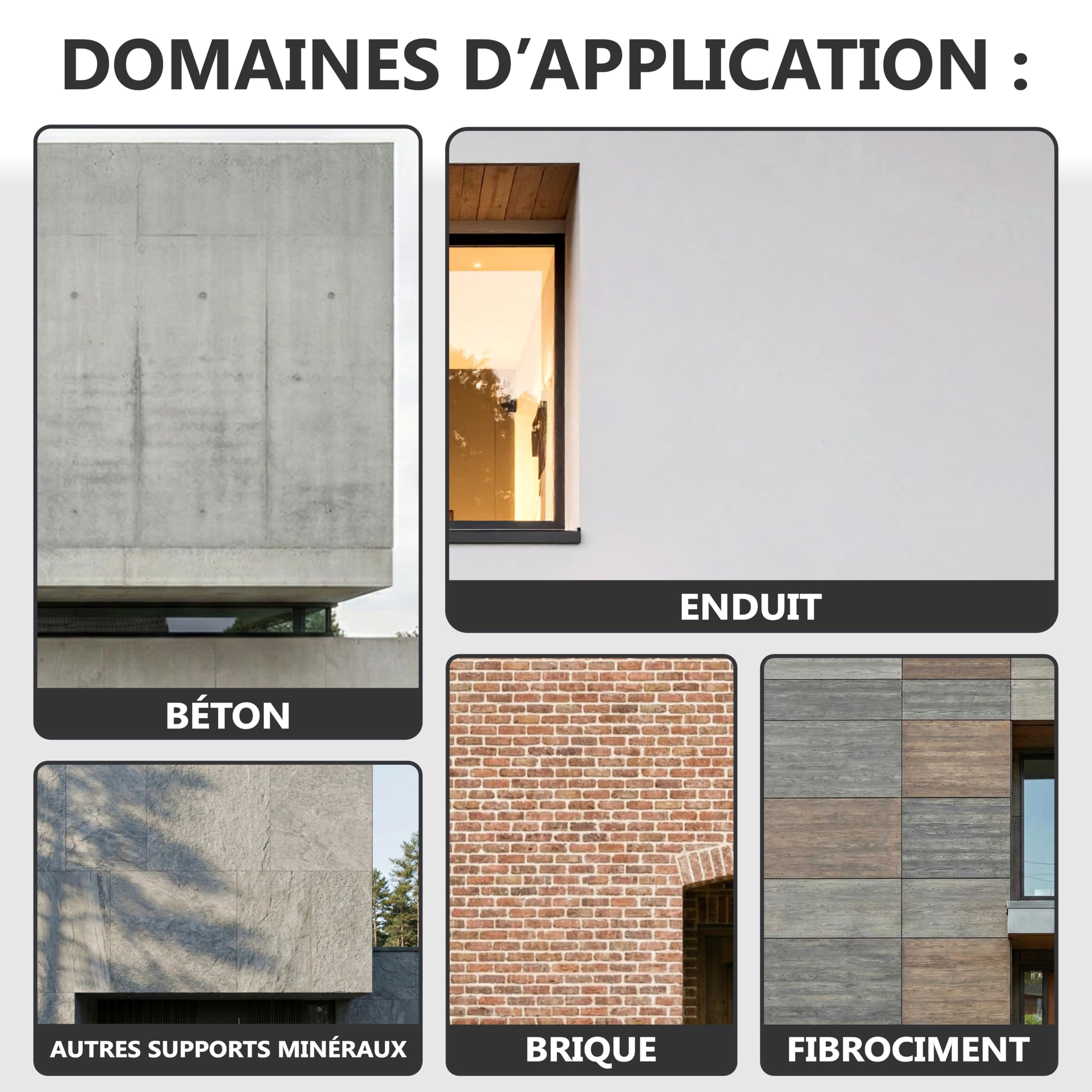 WO-WE Peinture Façade W520 Effet Perlant Rénovation des murs exterieurs Imperméable - Gris anthracite 10L