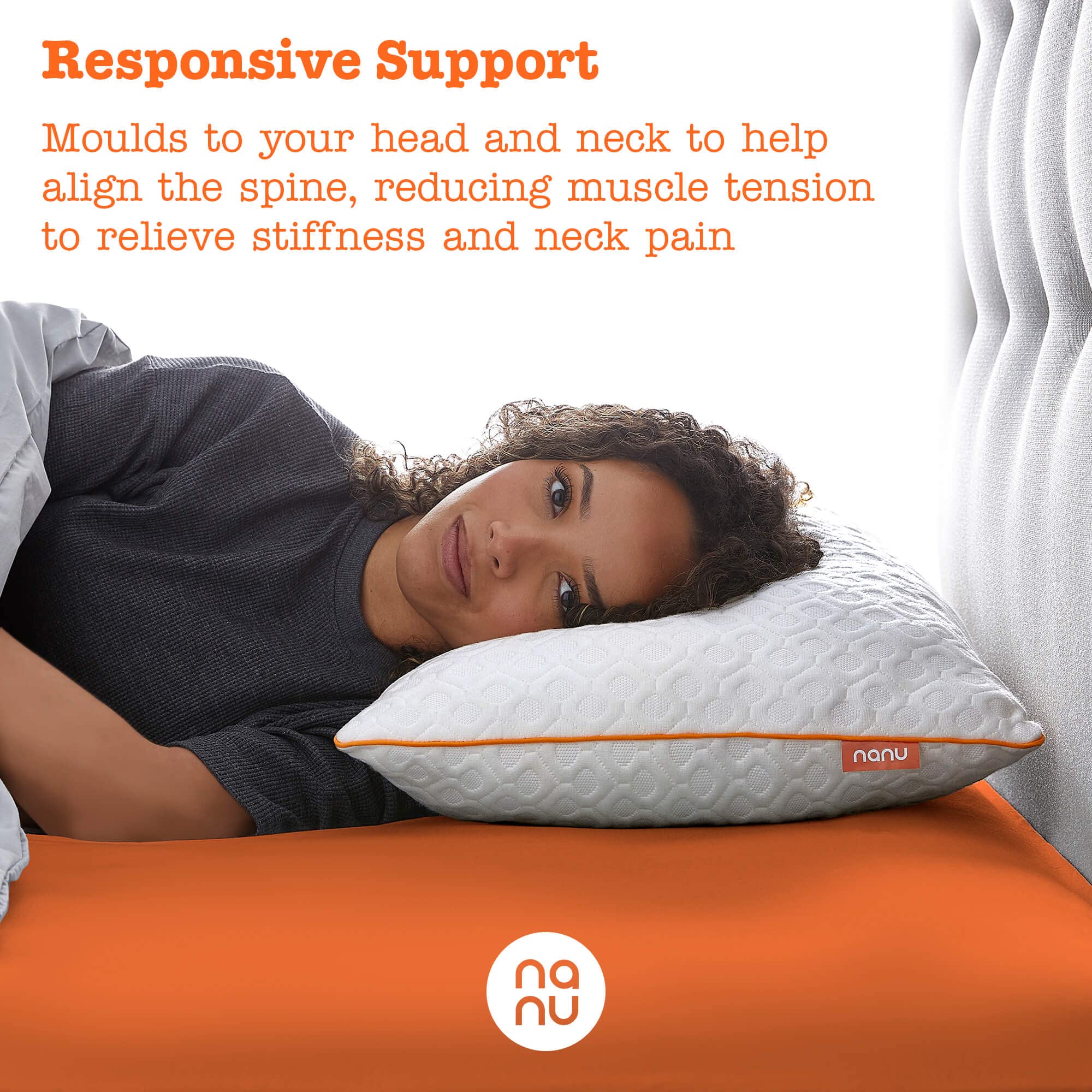 Nanu Adjustable Memory Foam Pillows Pack Supportive Breathable