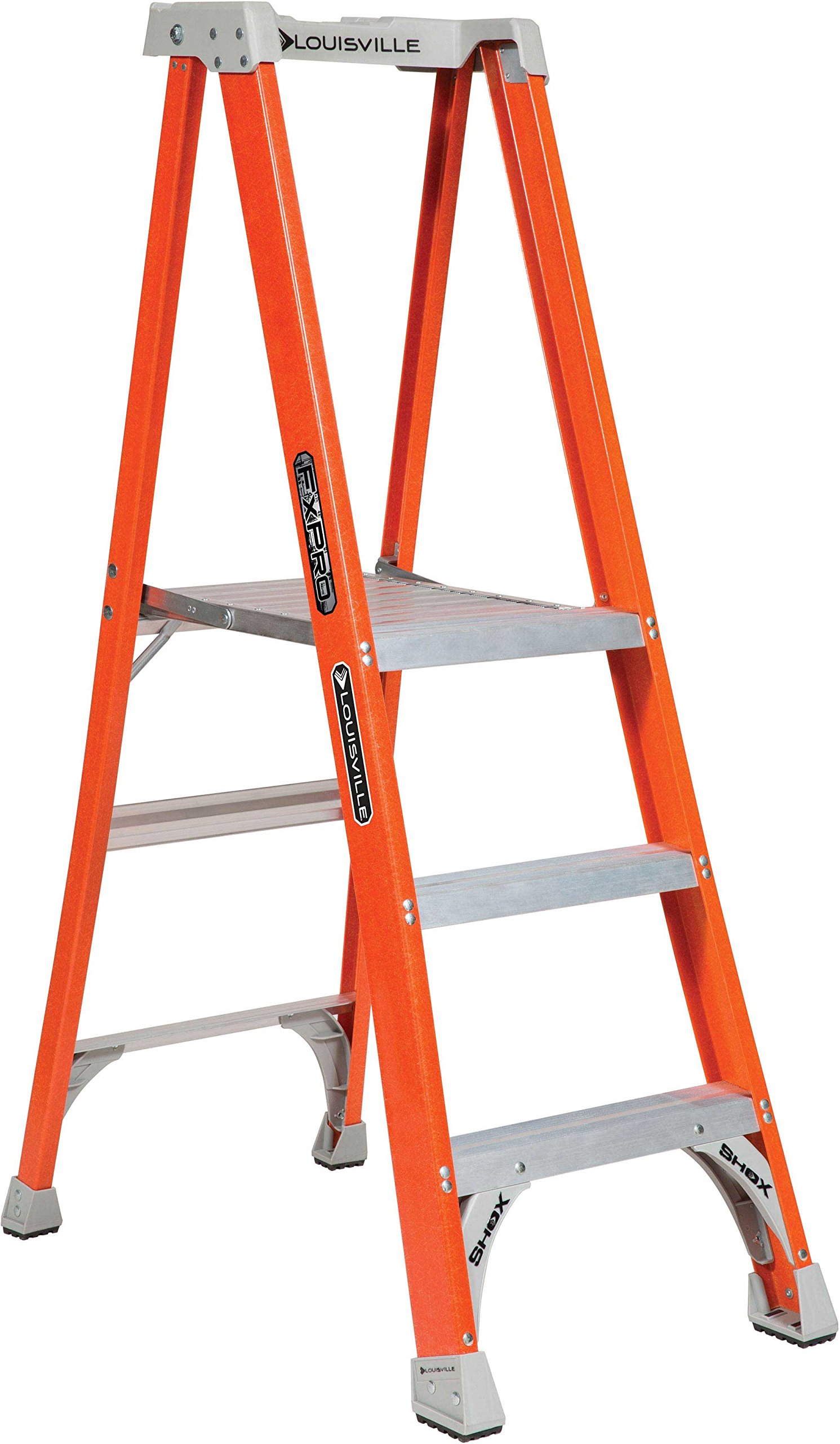 Louisville Ladder 3-Foot Fiberglass Pinnacle Pro Platform Platform Ladder, Type IA, 300-pound Load Capacity, FXP1703