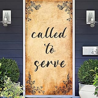 Called To Serve Banner Backdrop Background Black Yellow LDS Missionary Call Mission Call Theme Decor for Mission Farewell Party Back to School Party Favors Supplies Decorations Photo Booth Props