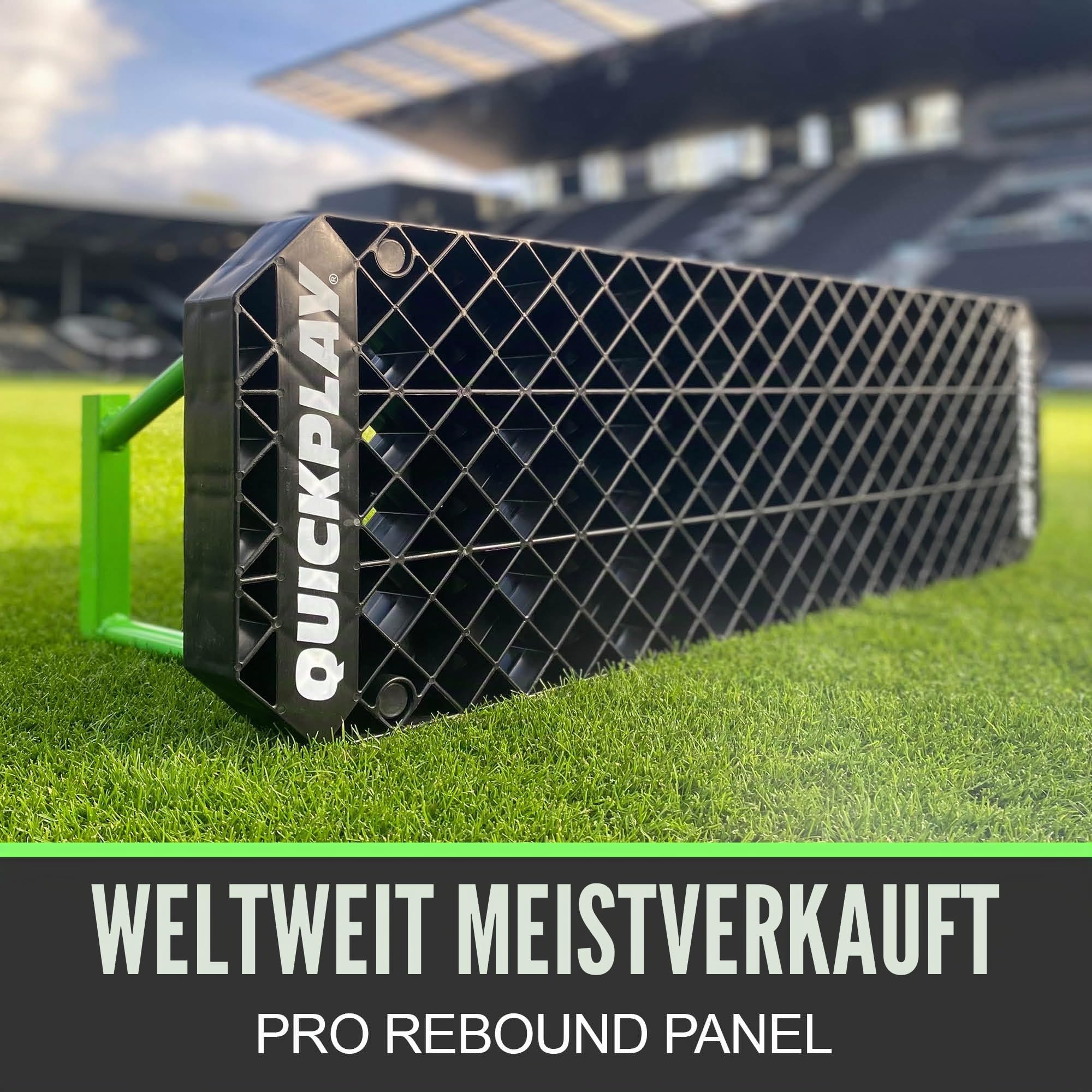 QUICKPLAY Replay Station Prellwand Fussball Pass Wand - Rebounder für Fußball Tragbare Rückprallwand mit Doppelwinkel System - Rebound Board Fussball trainingszubehör - Pass & Schuss Fußball Training