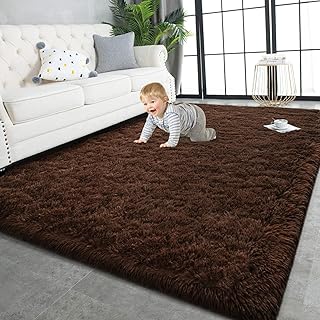 TWINNIS Super Soft Shaggy Rugs Fluffy Carpets, 5x8 Feet, Indoor Modern P...