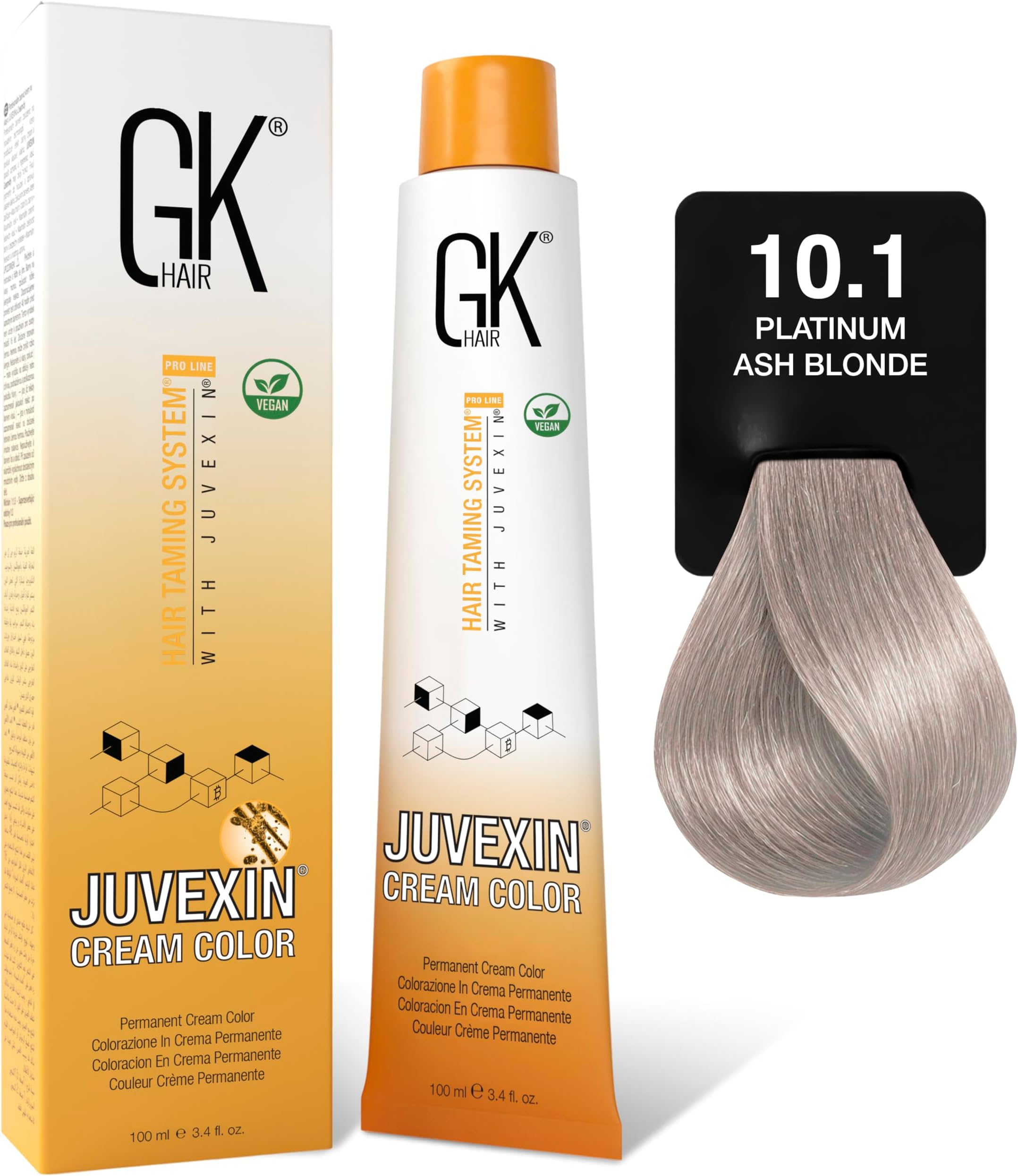 Global Keratin Professional Hair Color Cream Tube (3.4 Fl Oz/100ml) Nourishing & Cleansing Colors for Styling High Performance Long Lasting Permanent Natural Toner Dye