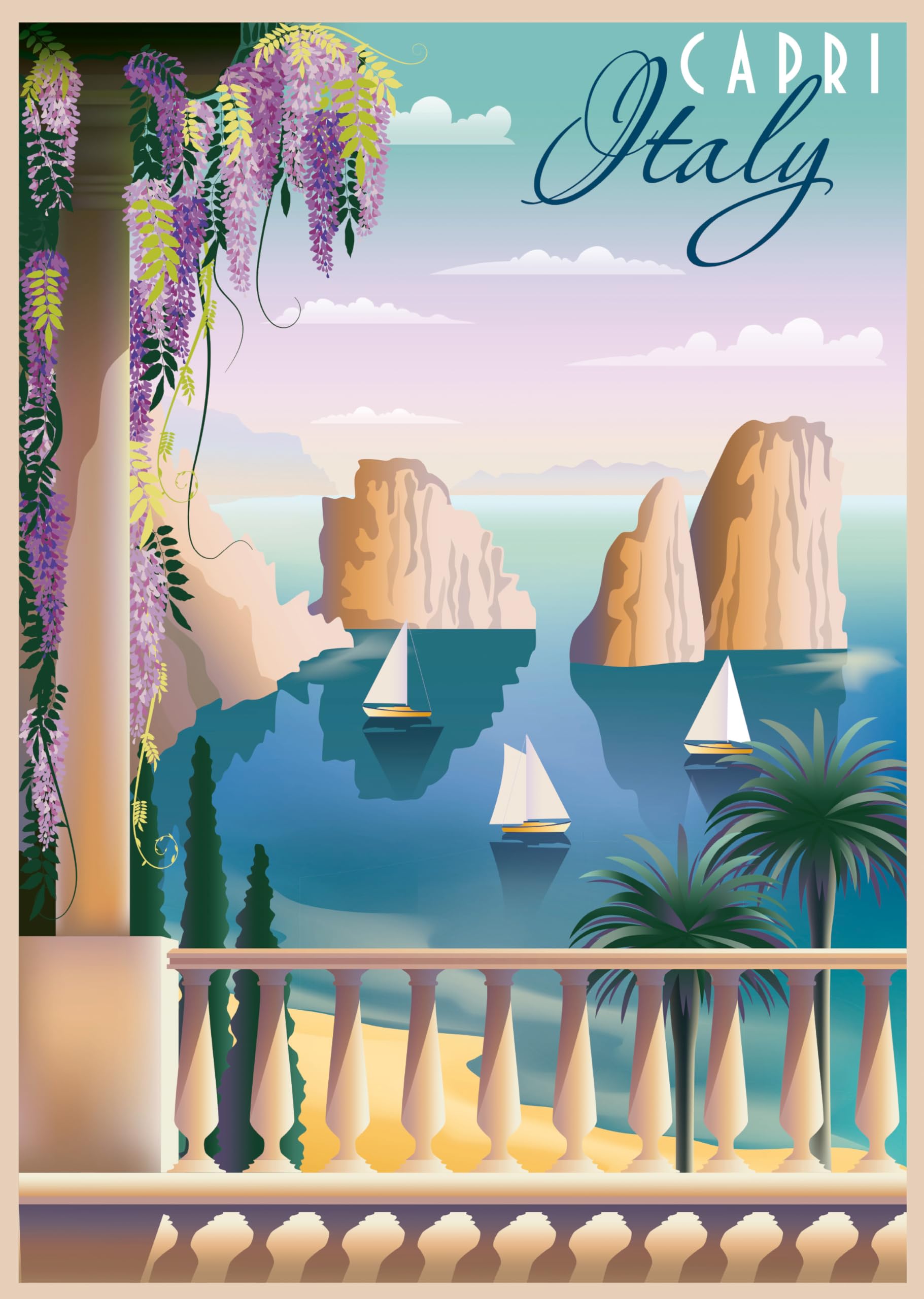 Ravensburger 12001209 - Postcard from Capri - 1000 pieces jigsaw puzzle – Puzzle for adults and kids age 14 years up,