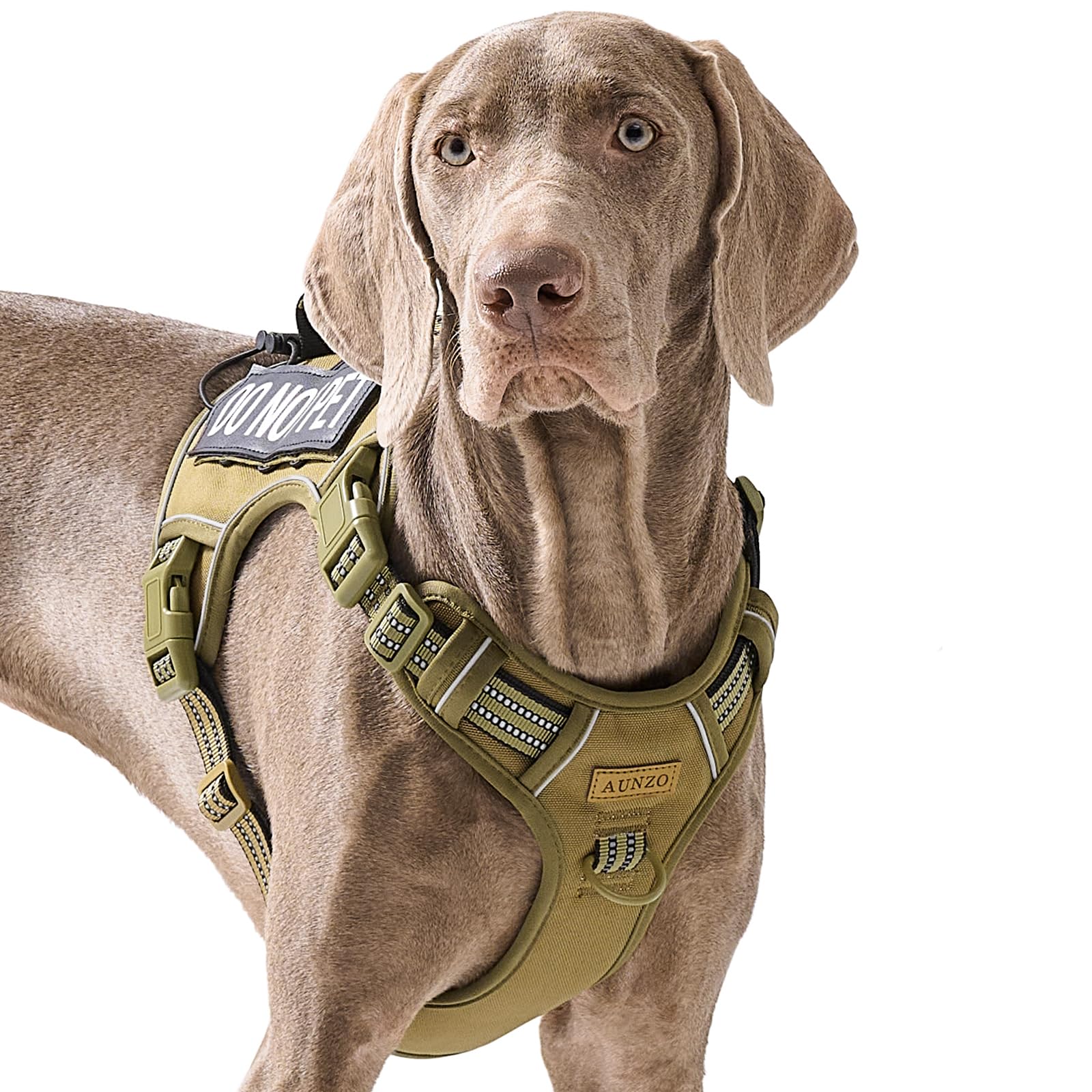 AUNZO Adjustable No-Pull Tactical Dog Vest Harness