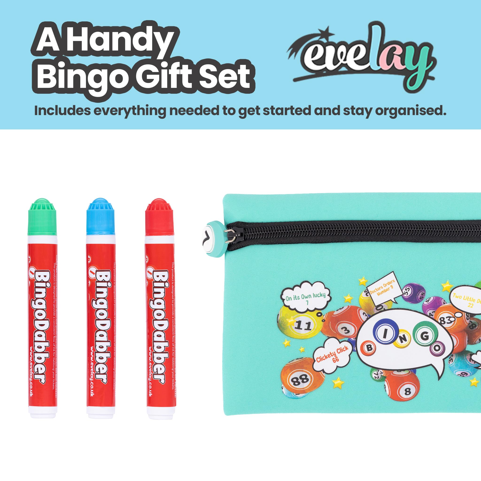 Bingo Dabber Case Holder Gift Set, Teal - Image 2