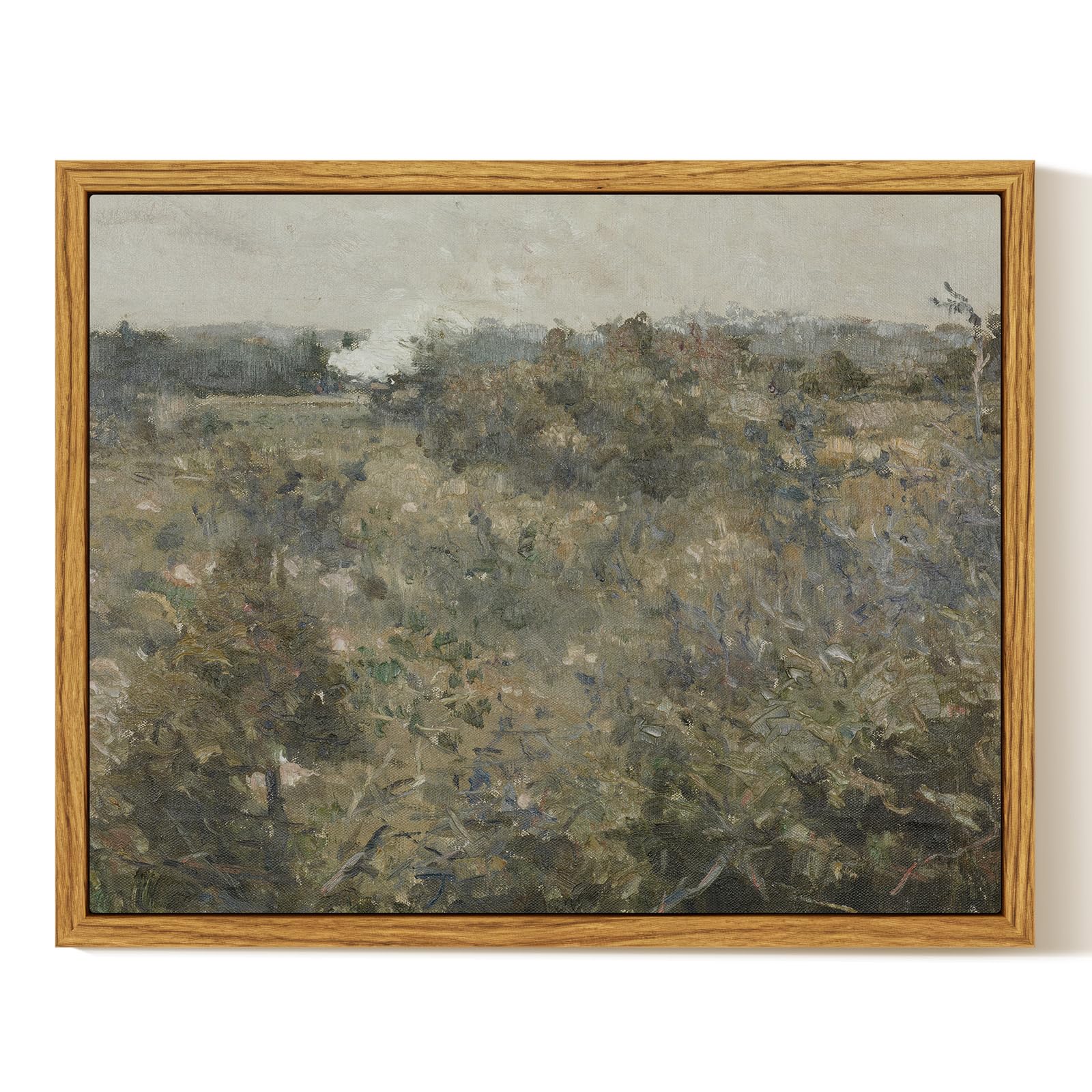 InSimSea Framed Canvas Wall Art, Meadow with Flowers Painting, Landscape for Living Room, Bedroom, Home, Bathroom Decor, 8x10 — view 160