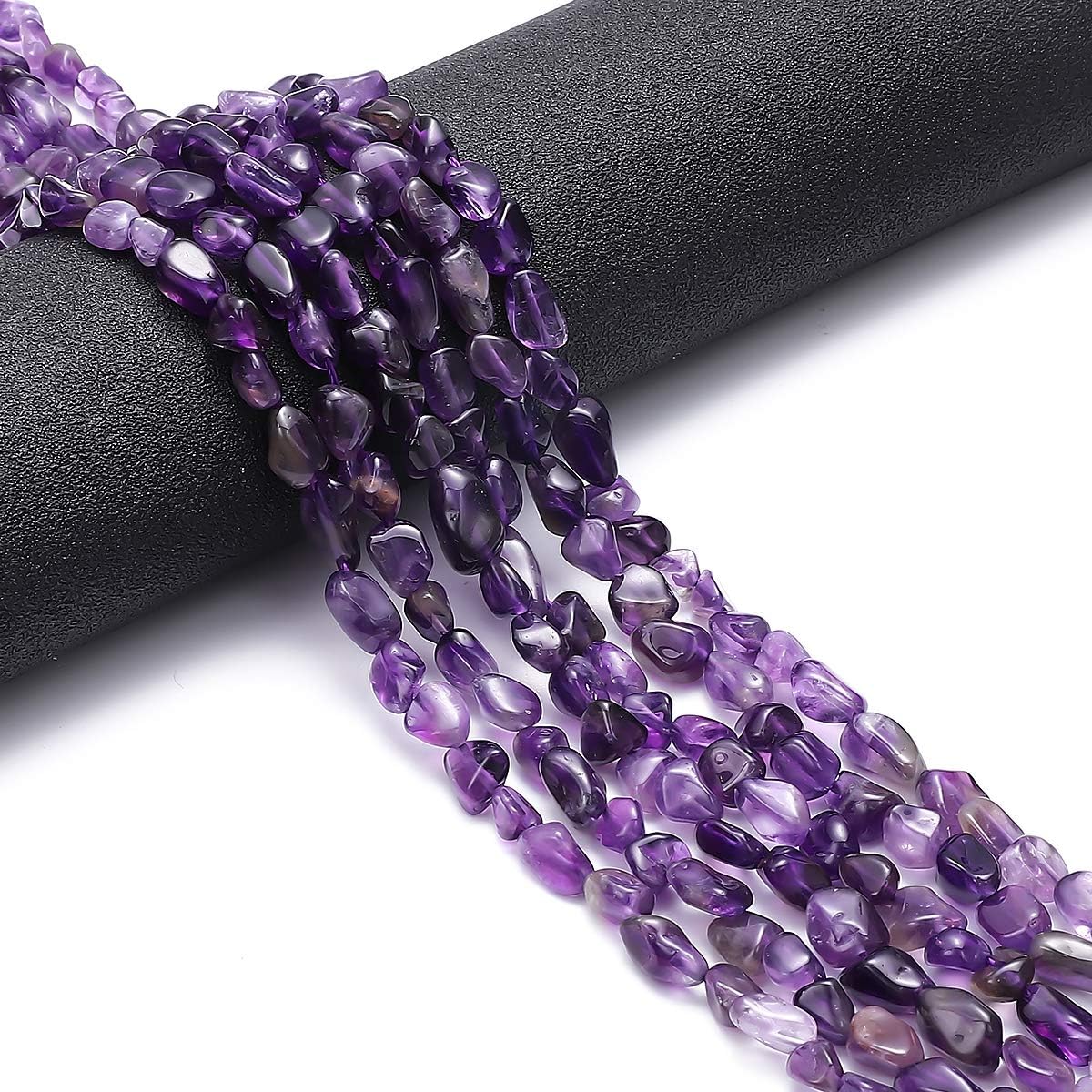 Irregular Natural Amethyst Crystal Stone Loose Semi Gemstone Beads for Jewelry Making 5-8mm 38cm Amethyst 5-8mm 38cm