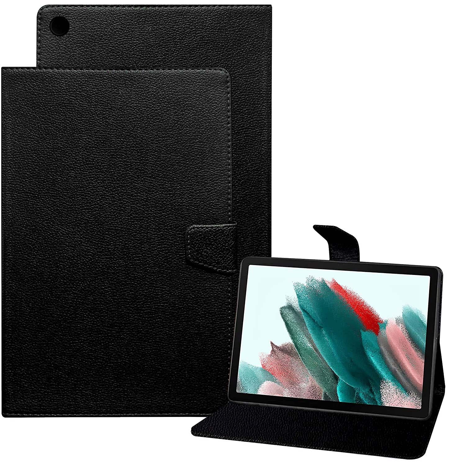 WOW Imagine Samsung Galaxy Tab A8 (10.5 inch) Flip Cover Tablet Back Case | Shock Proof Folio | Magnet Closure with Viewing Stand (Flexible | Leather Finish | Card Pockets Wallet | Black) (B09W61TX27) Amazon Price History, Amazon Price Tracker