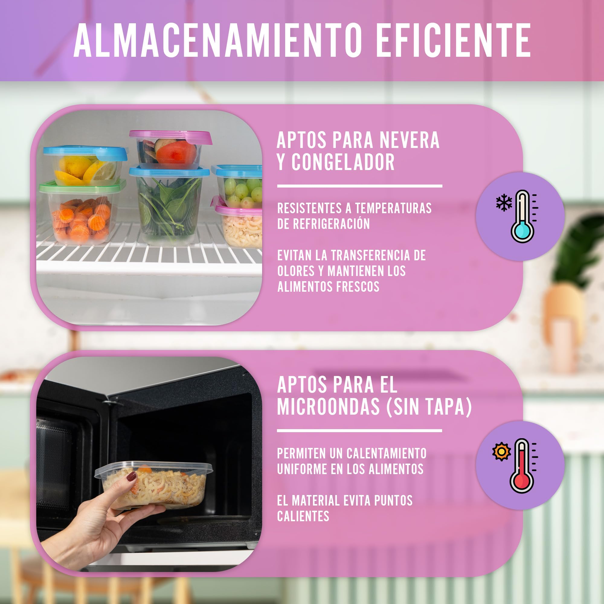 Ingrosso utensili da cucina - Contenitore per alimenti ermetico in plastica 1100ml