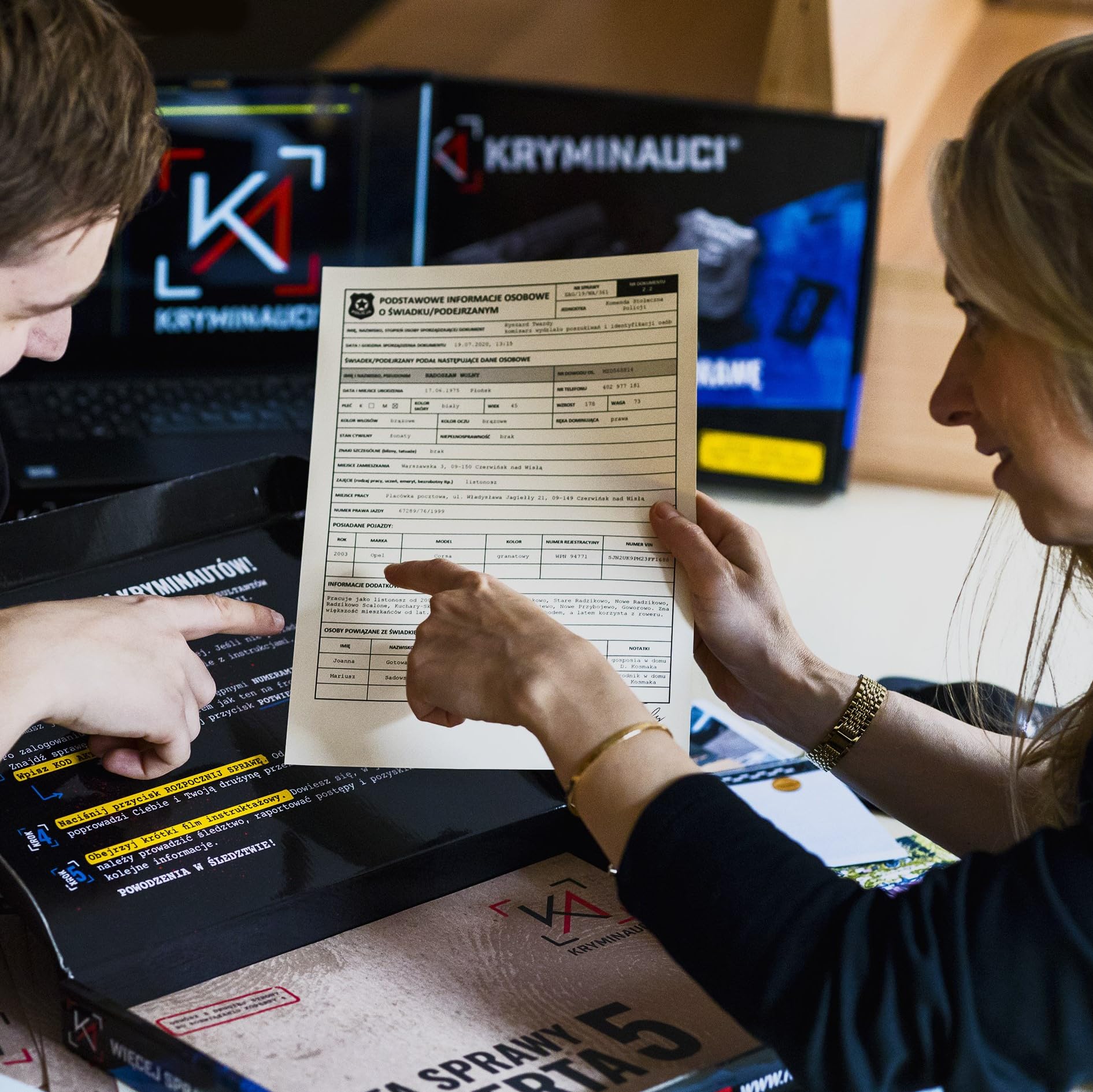 GRA DETEKTYWISTYCZNA TOWARZYSKA GRA PLANSZOWA - SPRAWA 02
