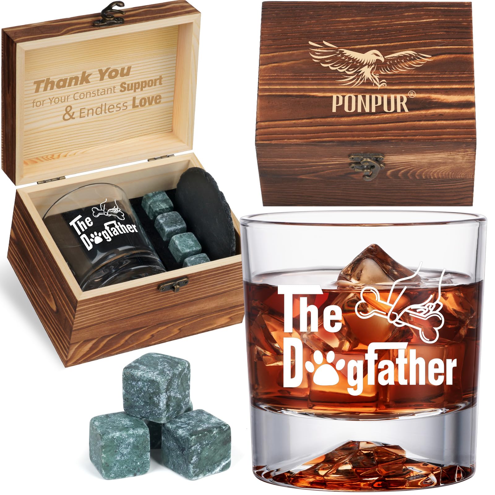 PONPUR Dogfather Whiskey Glass