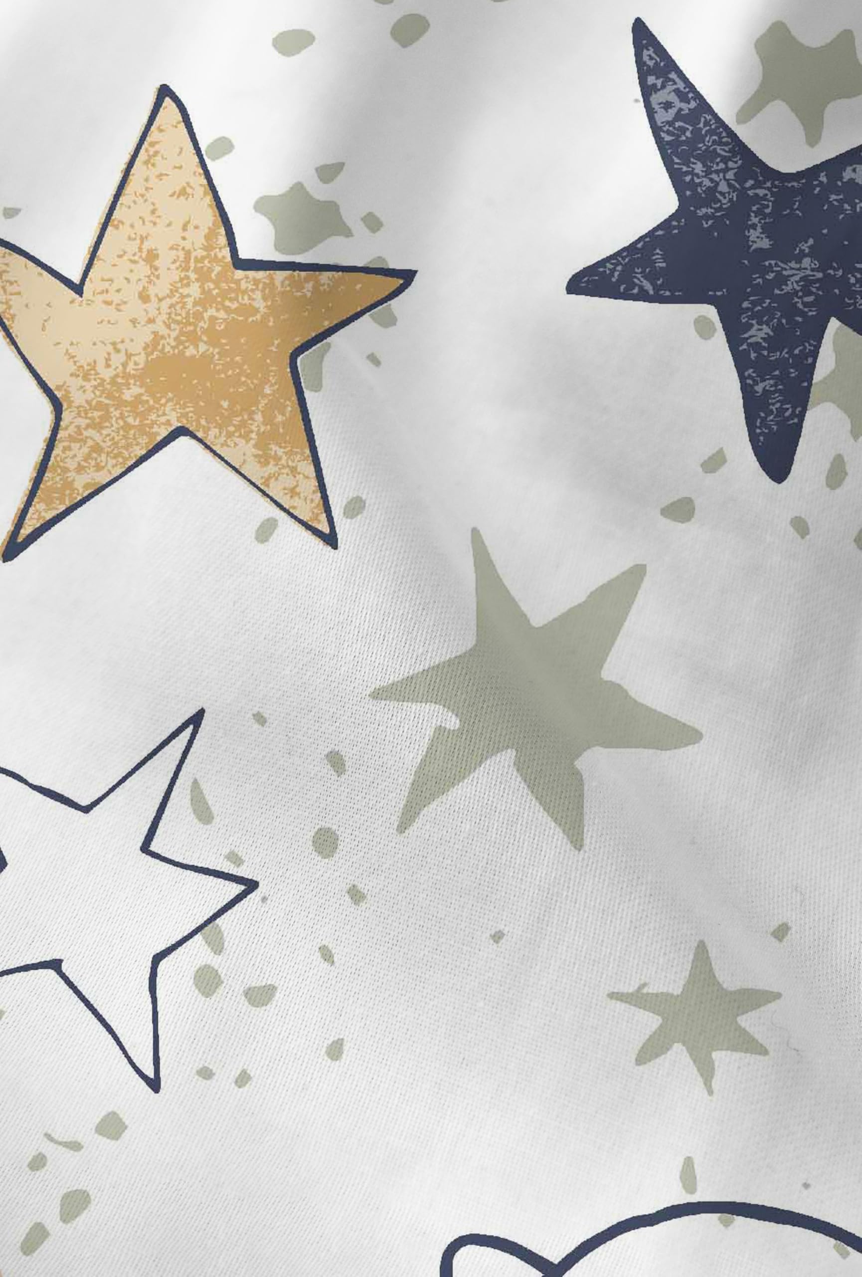 biberna Premium Biber Bettwäsche 135x200 cm weiß | Biber 2-teilig mit Kissenbezug 80x80 cm | 100% Baumwolle | weich, wärmend | Reißverschluss | Kinderbettwäsche | Universum | Modell 0004645