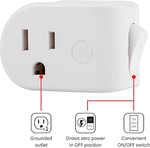 Miniatura 2 de Interruptor eléctrico con conexión a tierra 25511, color blanco, de General Electric, 25511