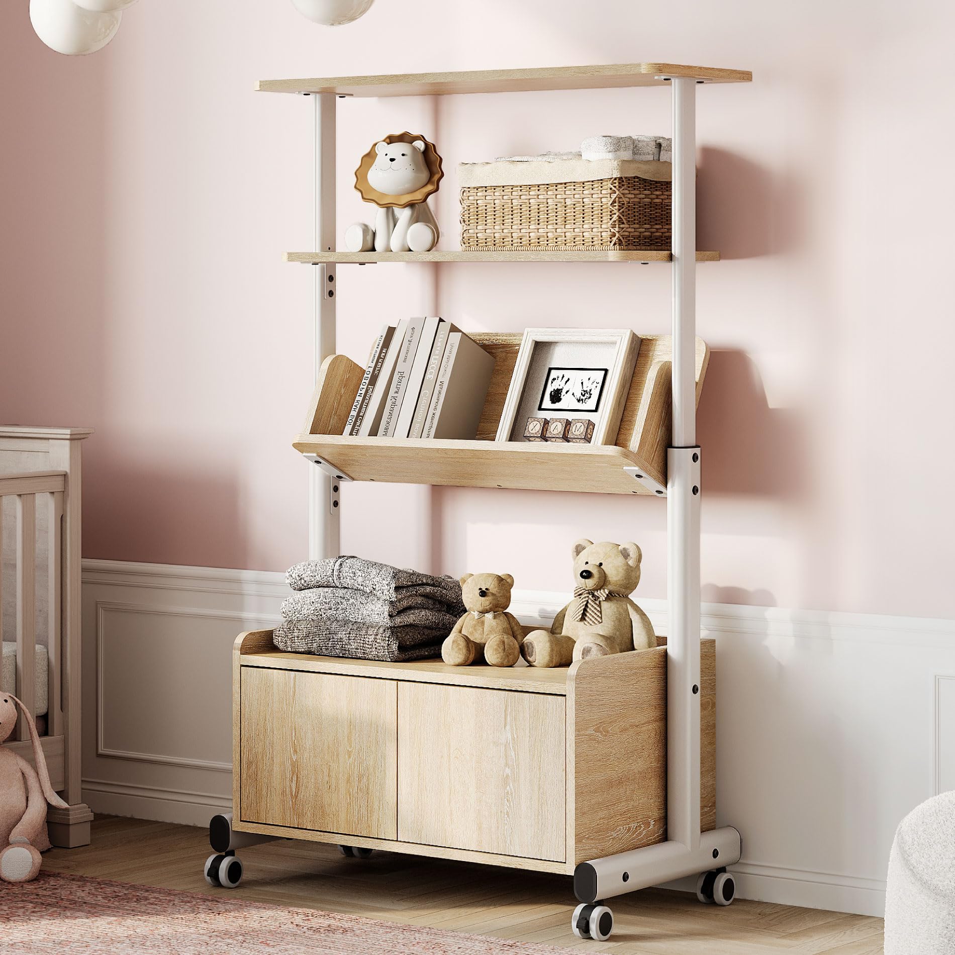 Fenge 4 Tier Kids Bookshelf, 51.6