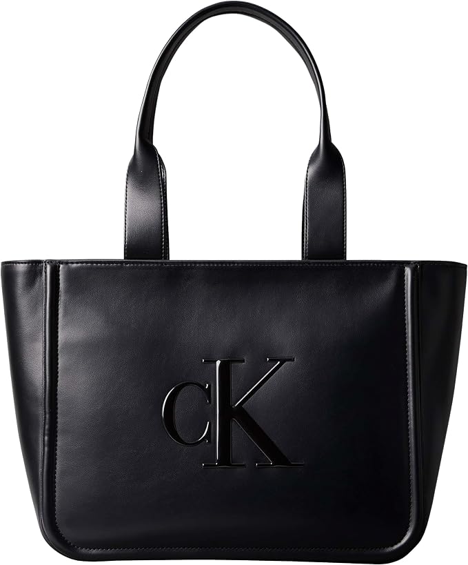 Calvin Klein Bold Ck Medium Tote Kadın Çanta, Siyah, Tek Beden