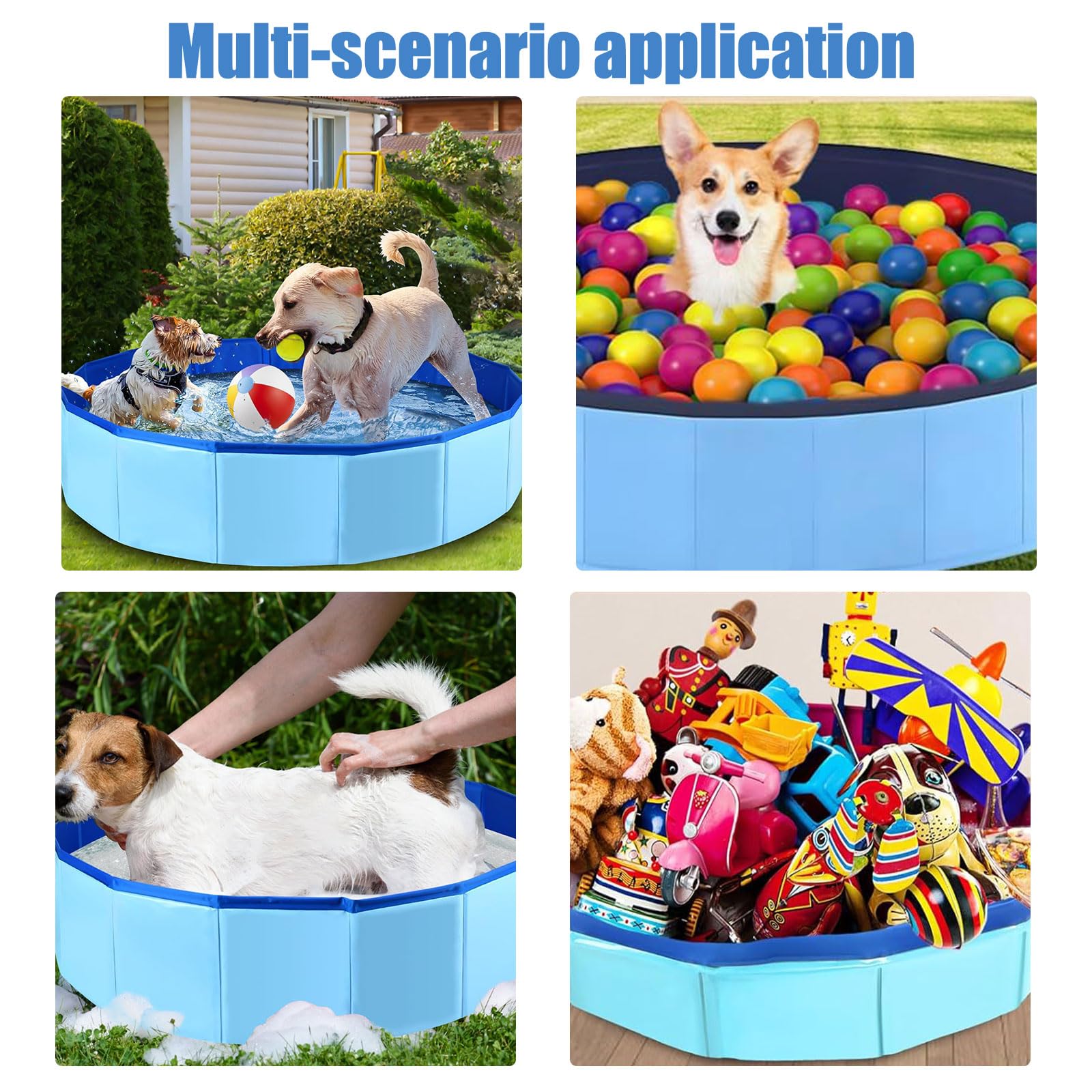 Piscina plegable para perros y gatos, mini piscina portátil para perros y gatos (50 x 10 cm)