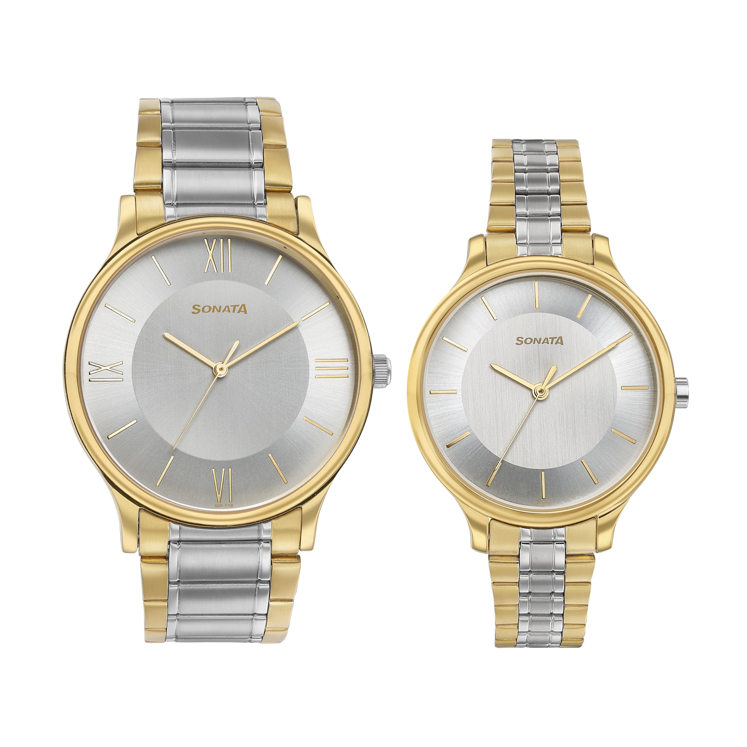 Sonata Modern Bandhan Quartz Analog Silver Dial Stainless Steel Strap Watch for Couple (B0D7VXM5N6) Amazon Price History, Amazon Price Tracker