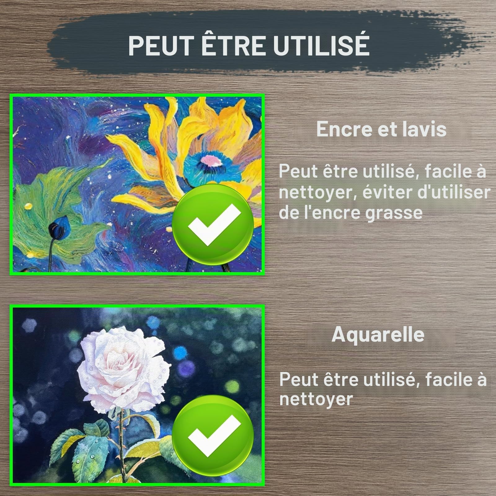 8 * 10 Pouce Gel Press, Plaques de Gel Imperméables et Lavables, Idéales Pour la Fabrication de Cartes, l'artisanat, le Scrapbooking, les Agendas et la Décoration Intérieure