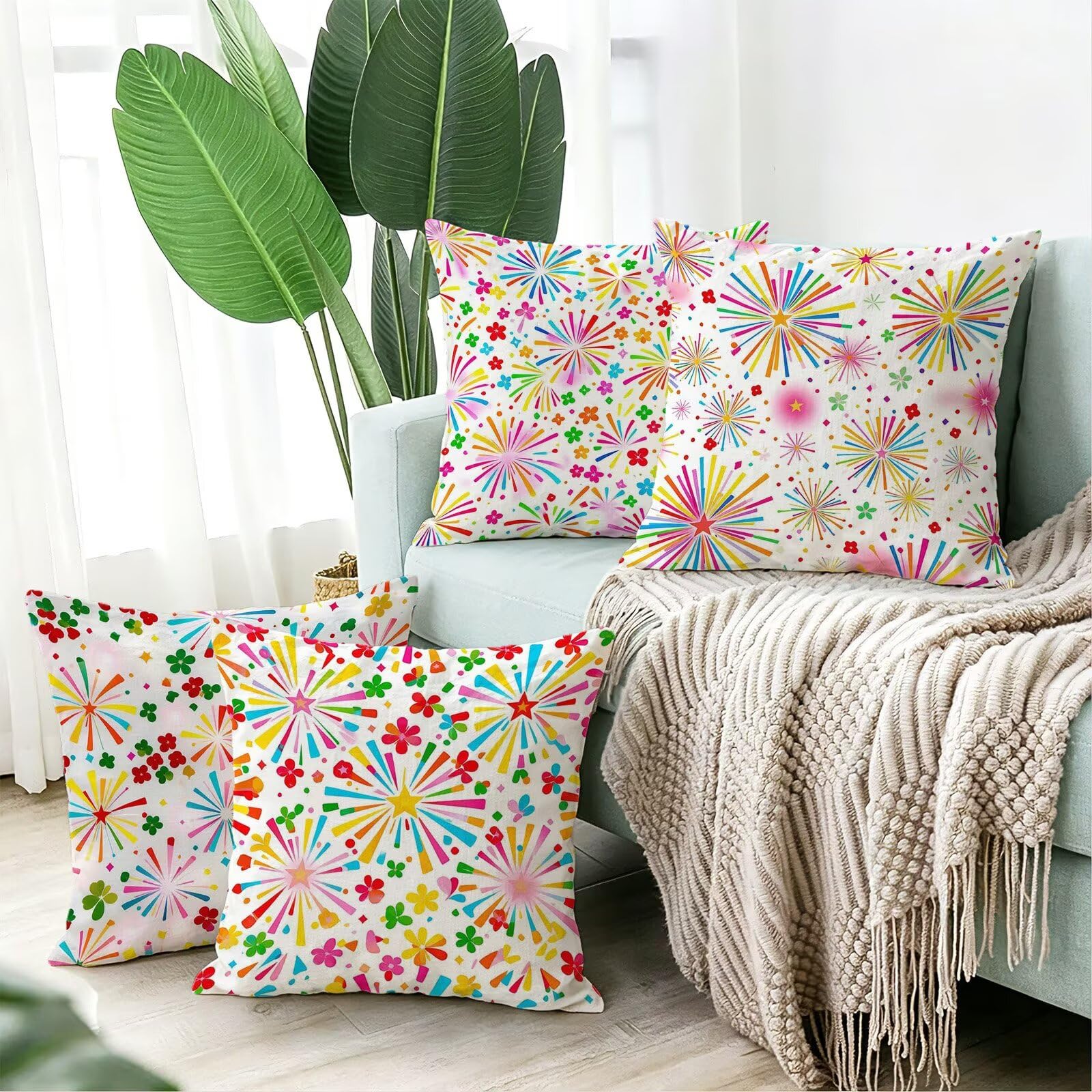 Coussin Exterieur Impermeable Coloré, Taie Oreiller 45x45, Cod-421