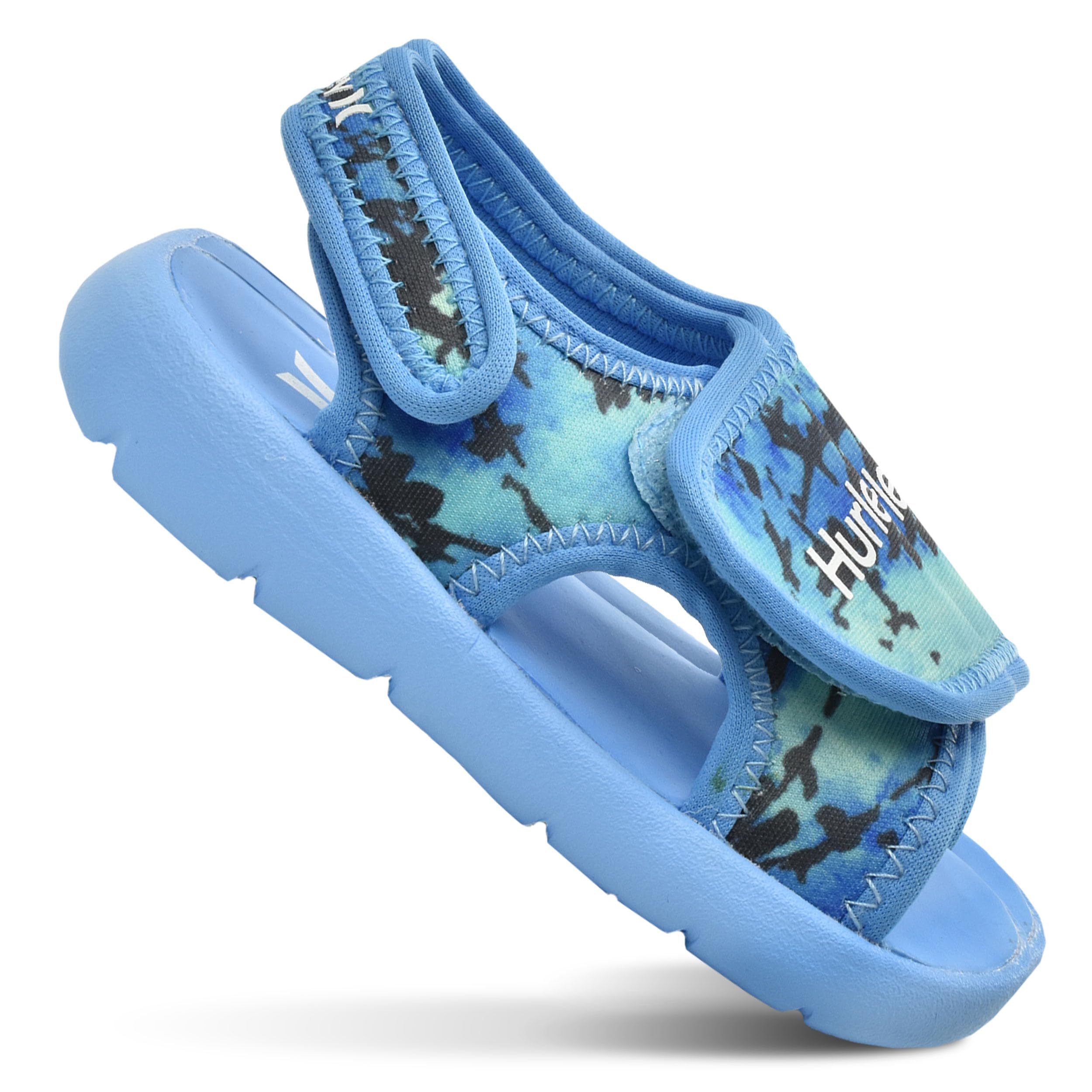 HurleyMaddy Toddler Water Shoes, Beach Essentials, Girls and Boys Open Toe Sandals, Lightweight, Breathable, Kids Water Shoes with Non-Slip Sole and Two Adjustable Straps, Outdoor Toddler Water Shoes