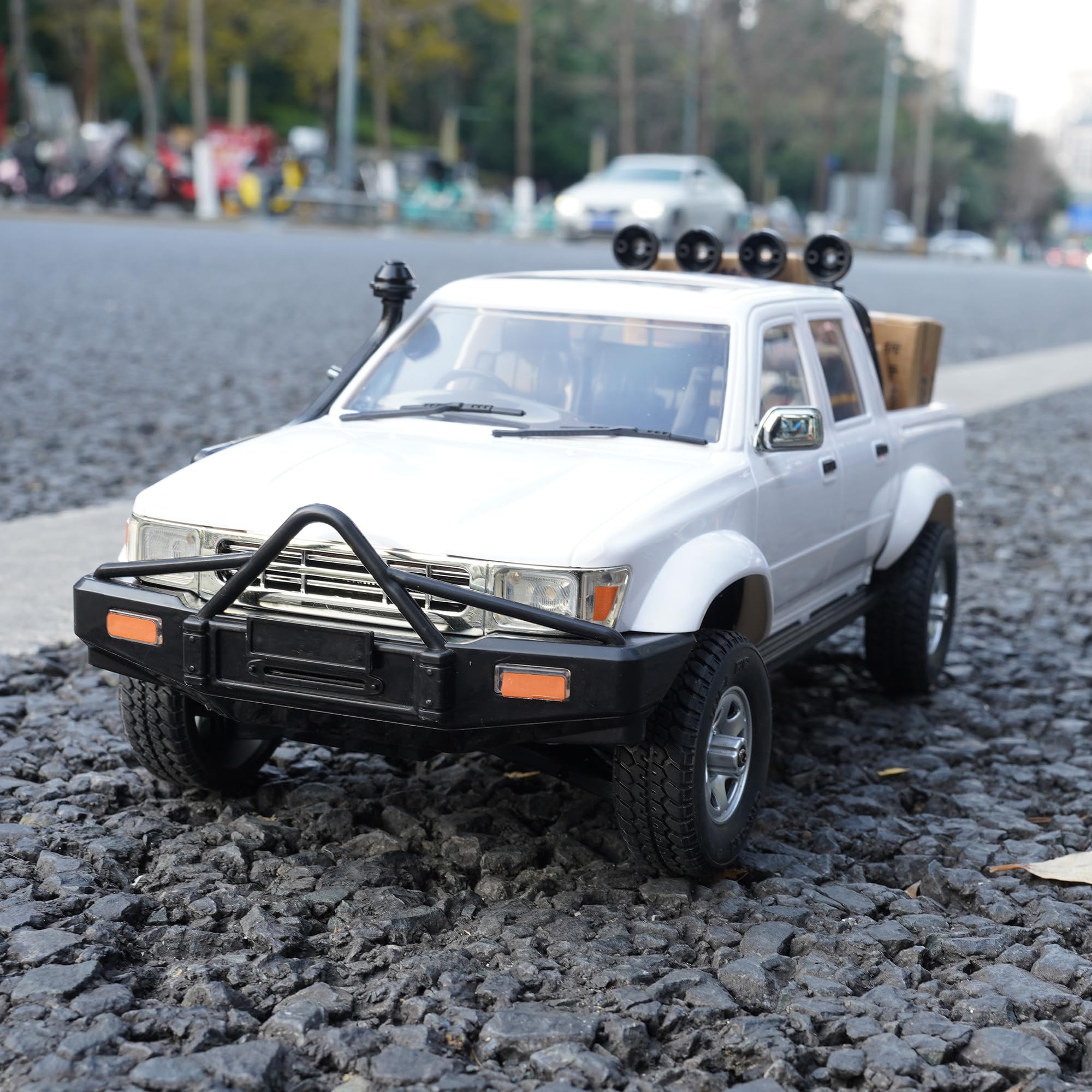 ARRIS 1/16 Scale RC Crawler, WPL D64-1 RC Truck RTR 4x4 Off-Road Pick-up Car 2.4GHz Remote Control Rock Crawler with Upgraded Battery & LED Lights