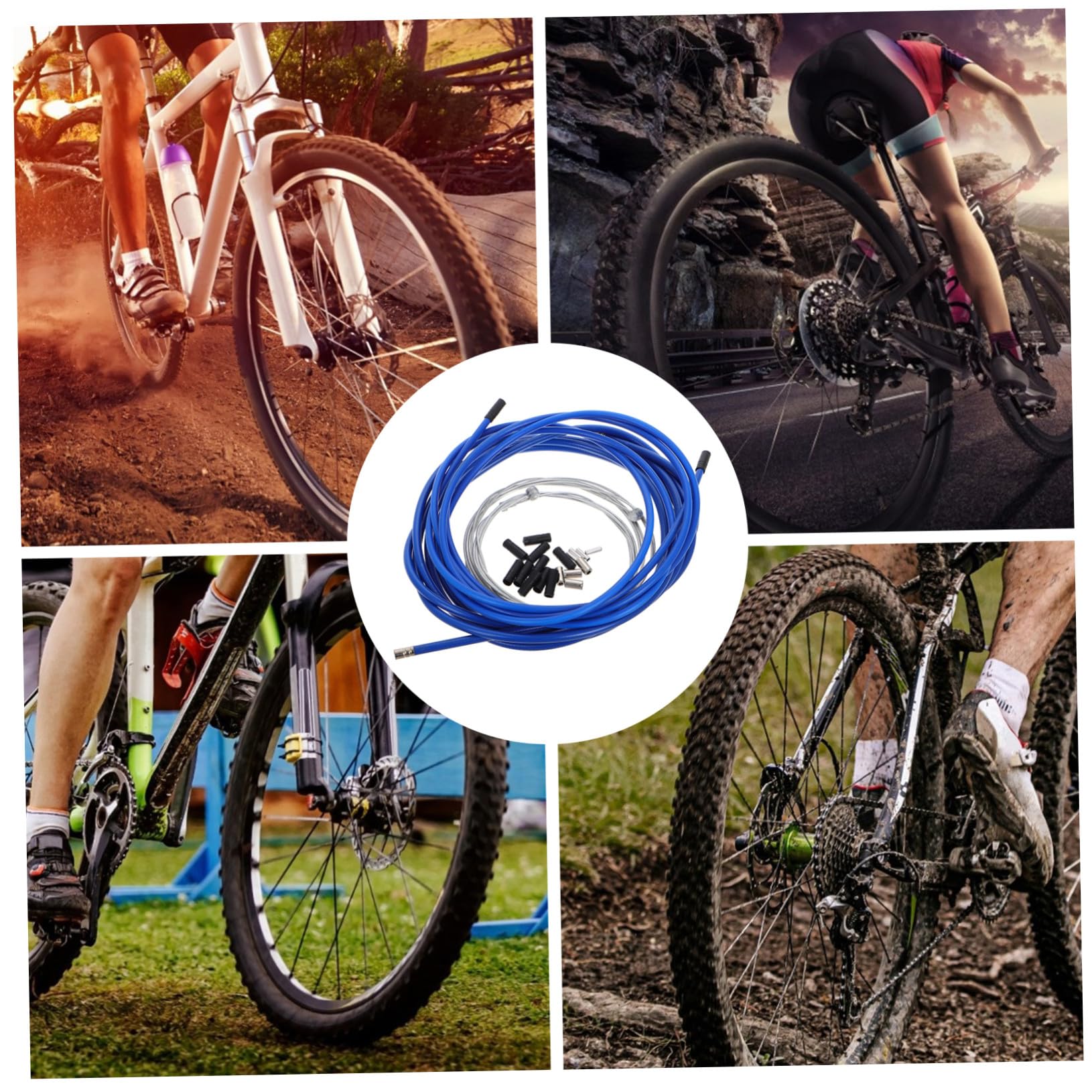 2sets Cavo Freno Bici Tubo con Anima in Acciaio Inox Guaina Cavo Freno per Mountain Bike Bici da Strada e Facile da Installare Affidabile e Durevole