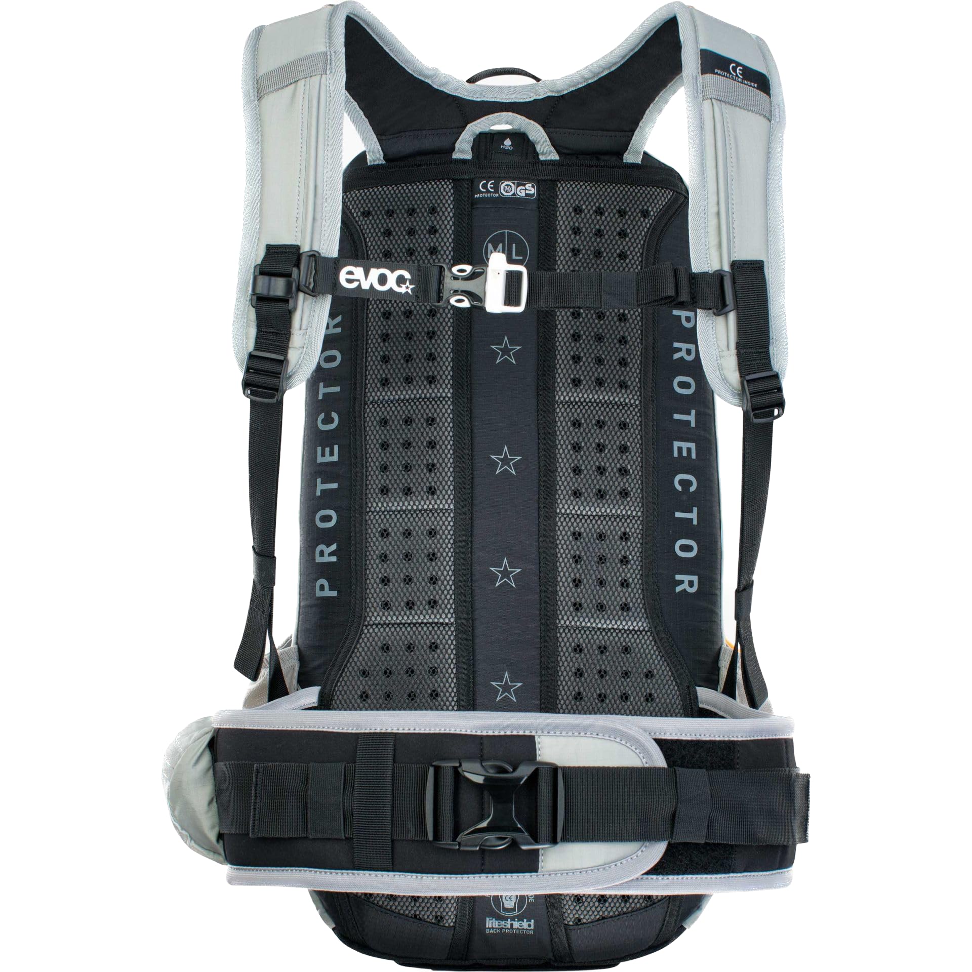 EVOC FR ENDURO 16 Protektor Rucksack Backpack für Bike-Touren & Trails (16L Stauraum, LITESHIELD Rückenprotektor TÜV/GS zertifiziert, Trinkblasenfach bis 3L)