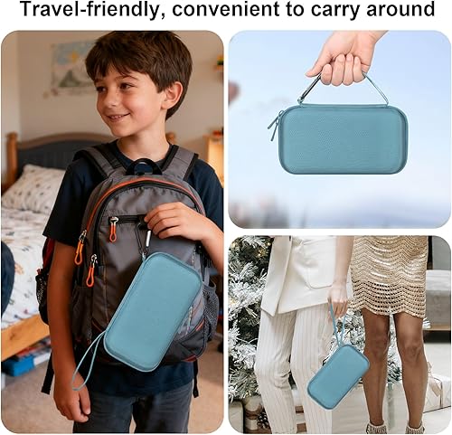 Vista 6 de BOVKE Estuche de transporte para altavoz portátil Tribit StormBox Flow Bluetooth, bolsillo de malla adicional para altavoces Bluetooth, cargador