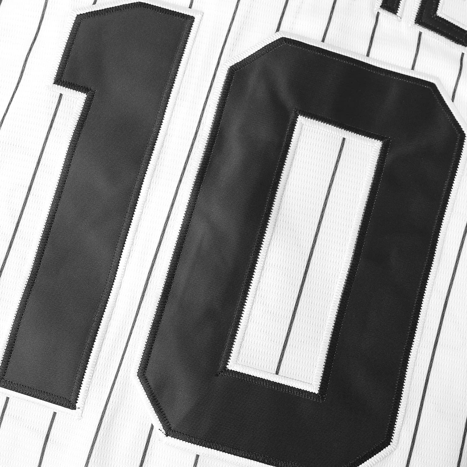 Biggie Smalls Jersey 10 Bad Boy Camisa 90s Hip Hop Ropa Cosida Película Jersey De Béisbol, 10 rayas blancas, X-Large