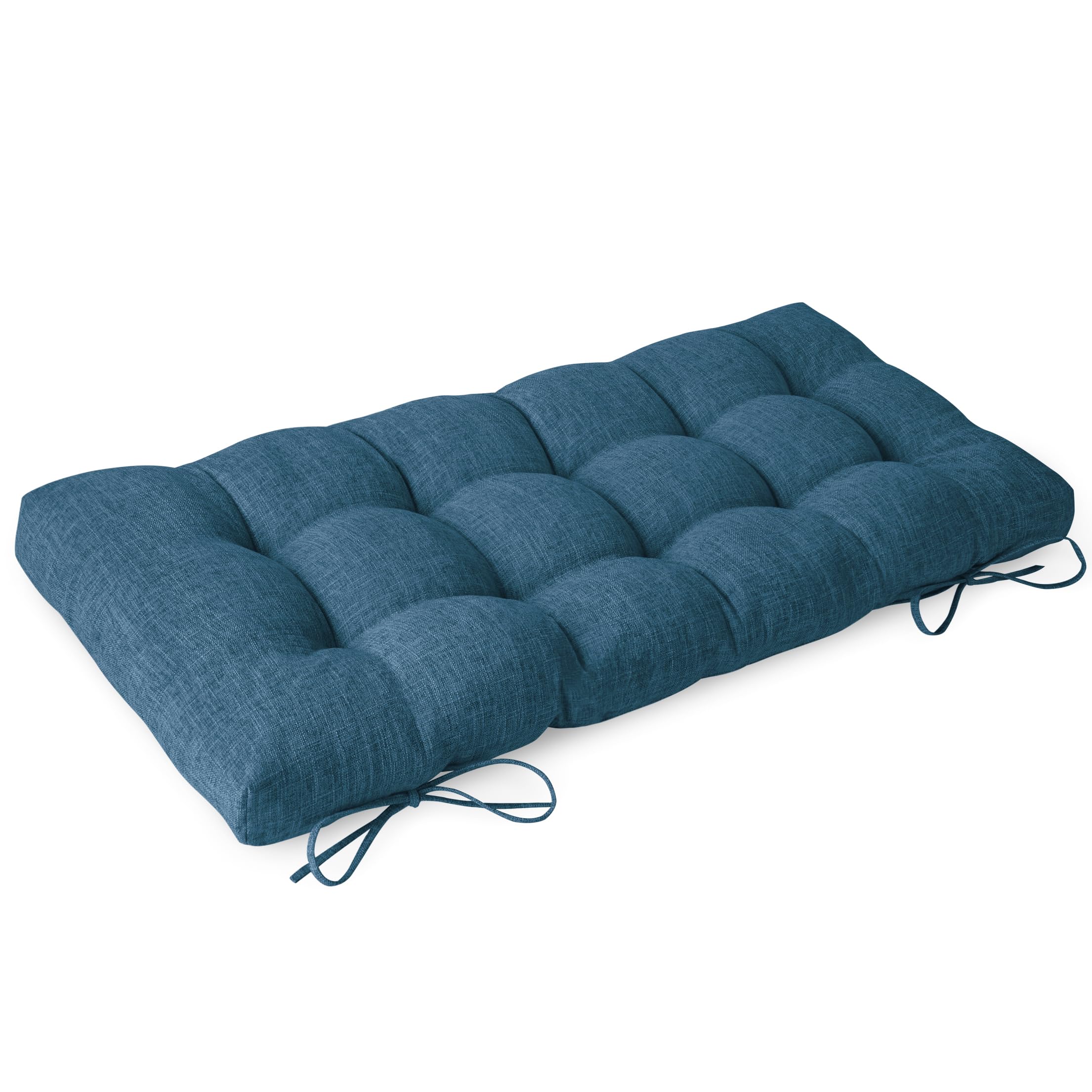 FlyGulls Bench Cushion for Indoor Furniture 42 x 16 inch Rectangle Bench Seat Cushion for Bay Window Entryway Piano Seat Thick Textured Chair Pads with Non-Slip Backing 1 Pack, Navy